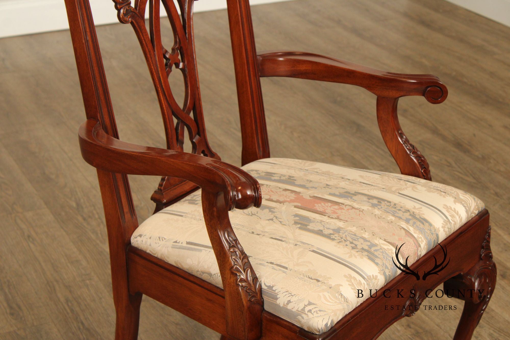 E.J. Victor Chippendale Style Set of Ten Mahogany Dining Chairs