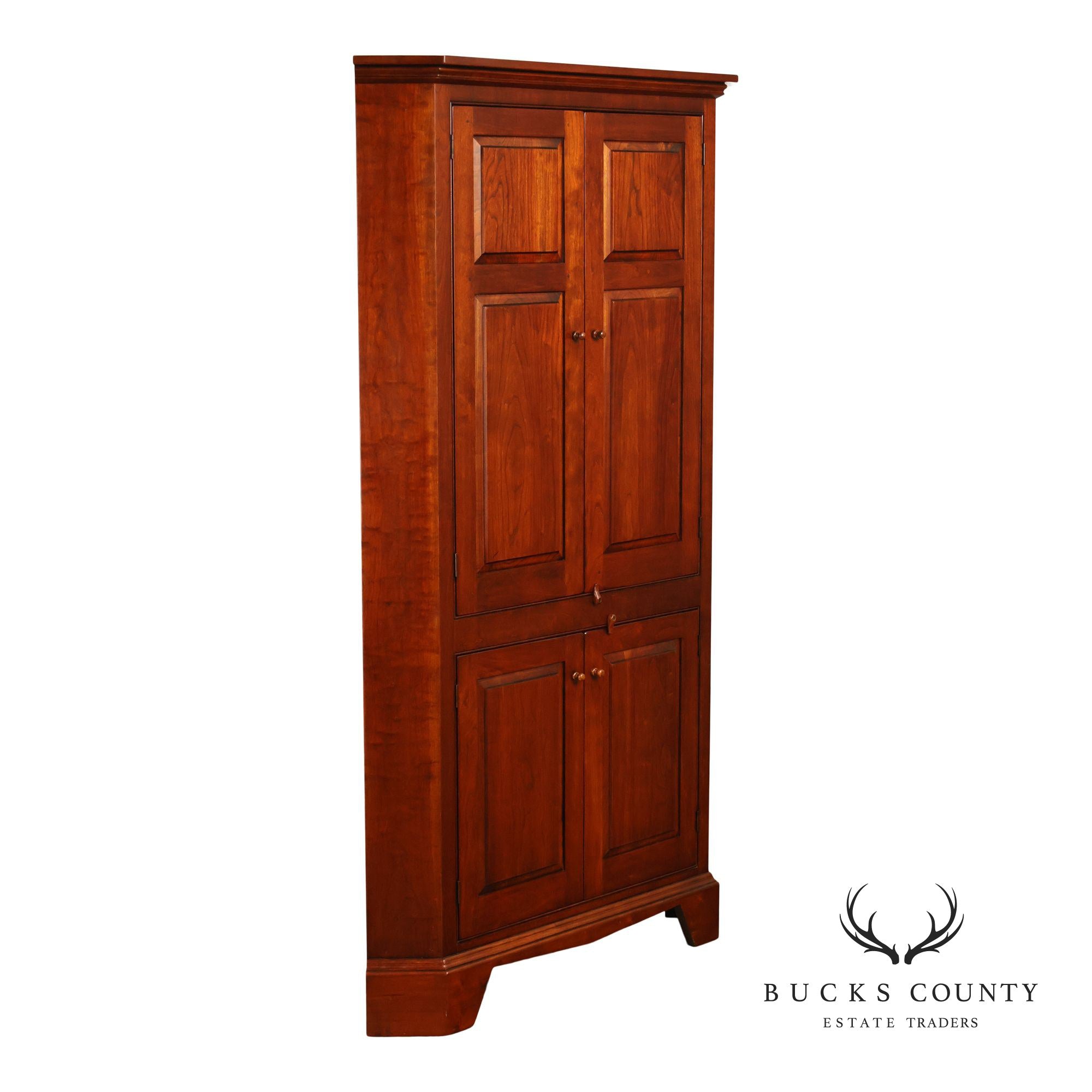 Piper Classics Custom Pine Blind Door Corner Cabinet