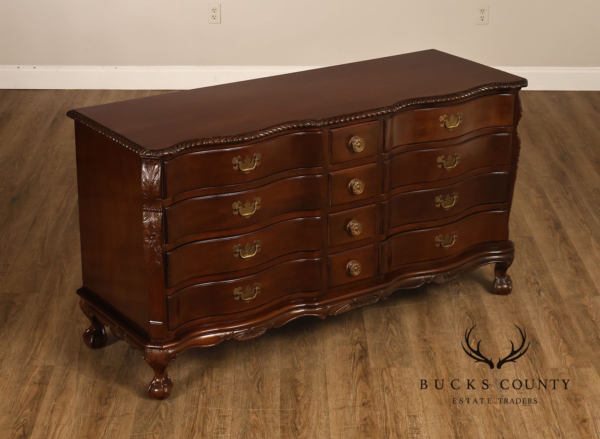 H. Feldenkreis Philadelphia Custom Mahogany Serpentine Front Dresser