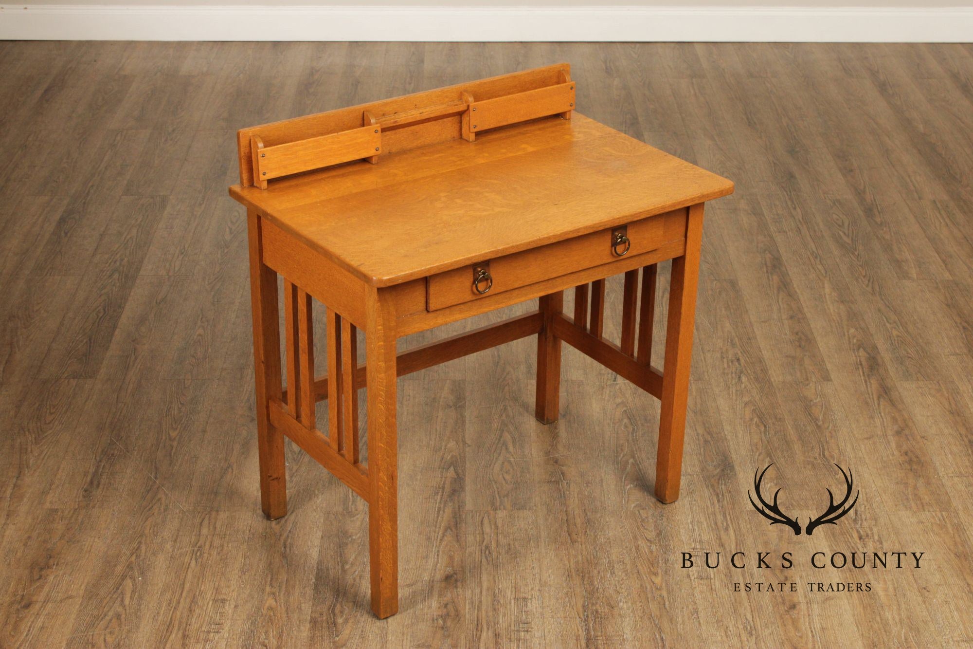 Stickley Brothers Antique Mission Oak Postcard Writing Desk