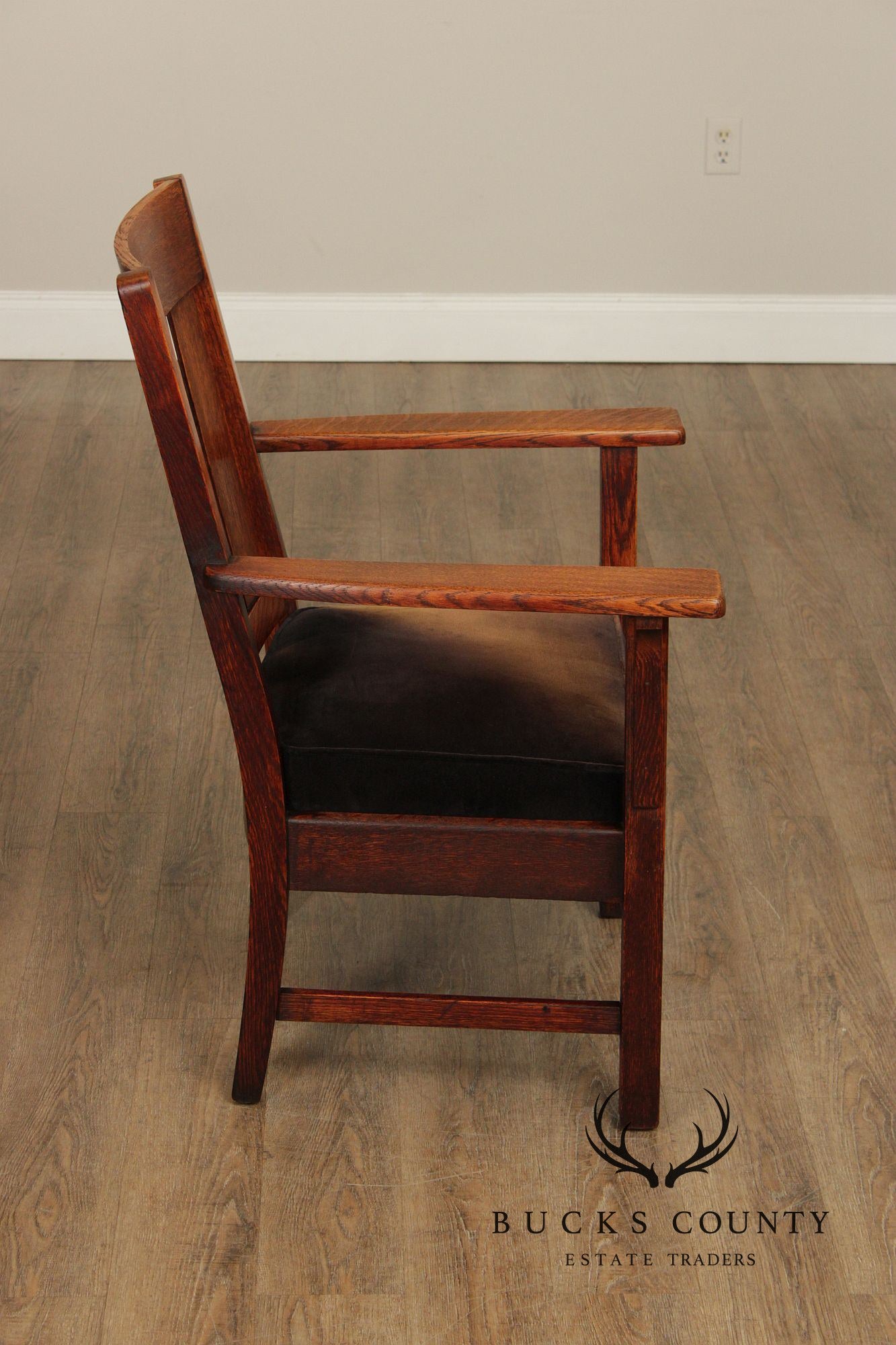 Antique Mission Oak Armchair