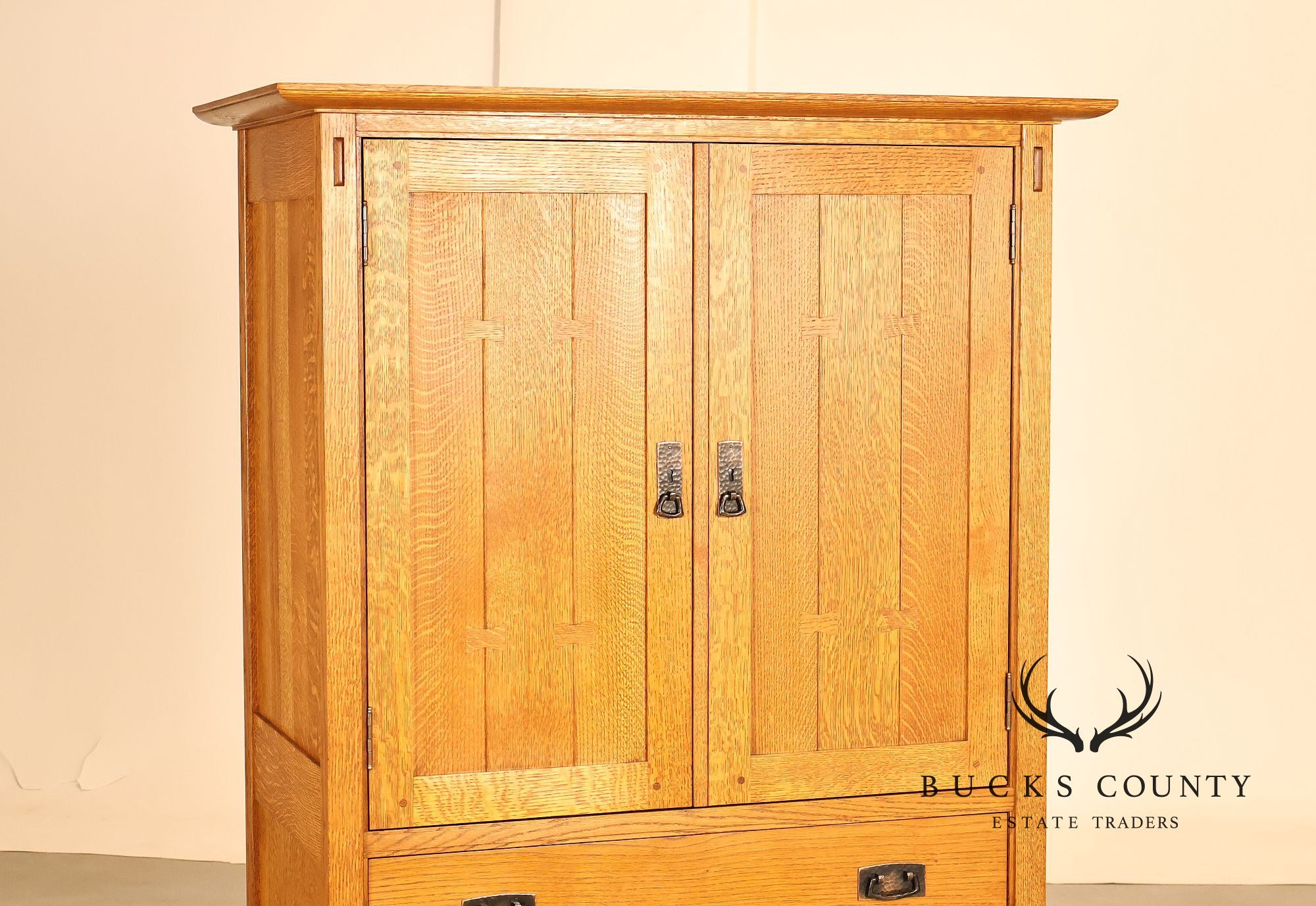 Stickley Mission Collection Oak Entertainment Armoire