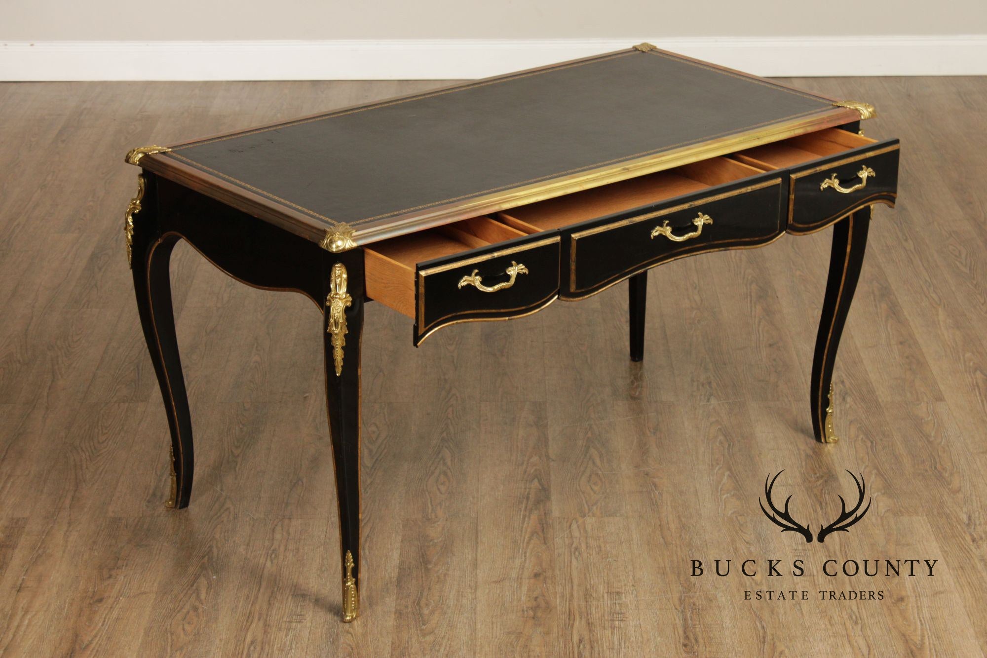 Baker Furniture Napoleon II Style Leather Top Writing Desk