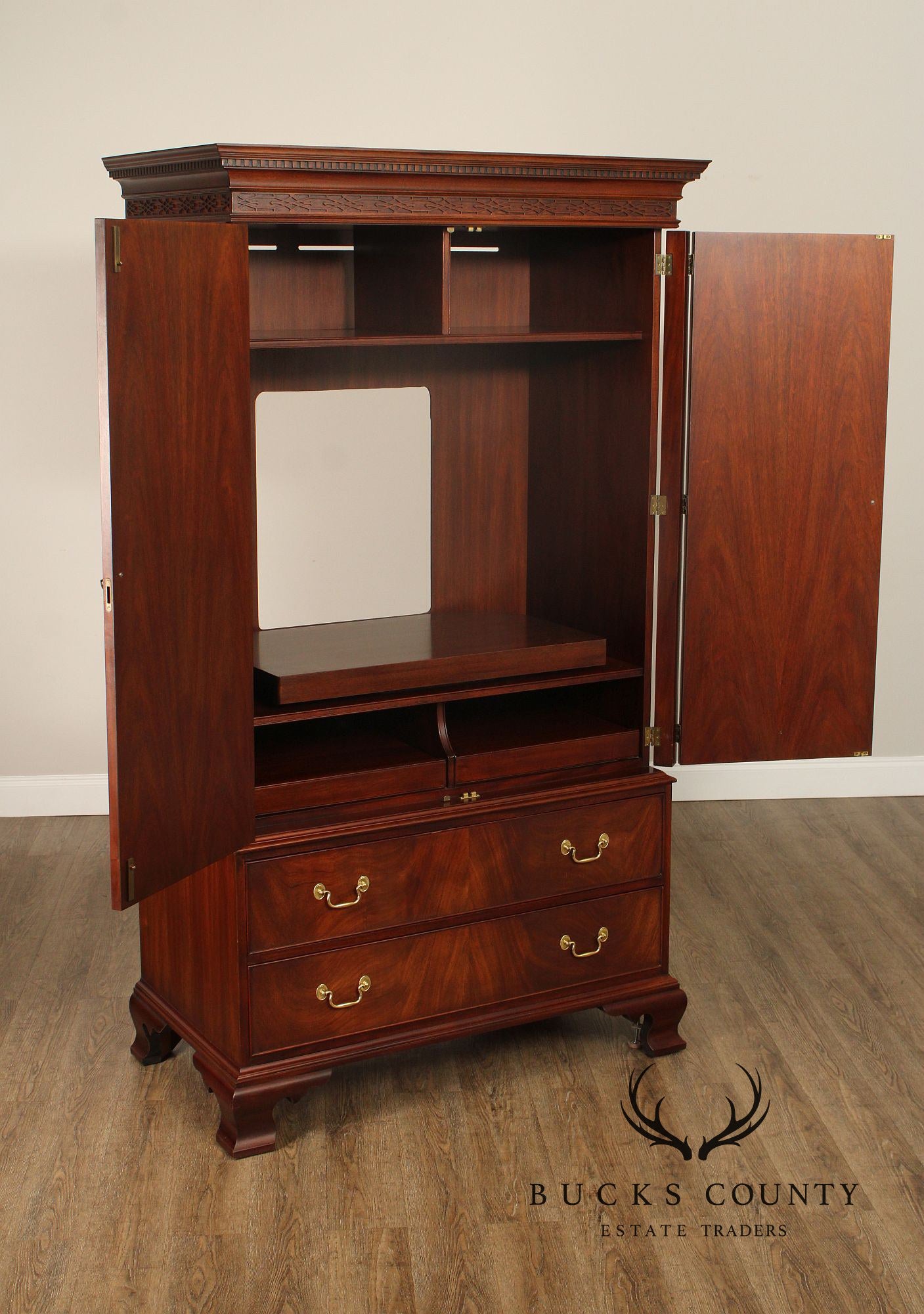 Henkel Harris Mahogany Entertainment Armoire