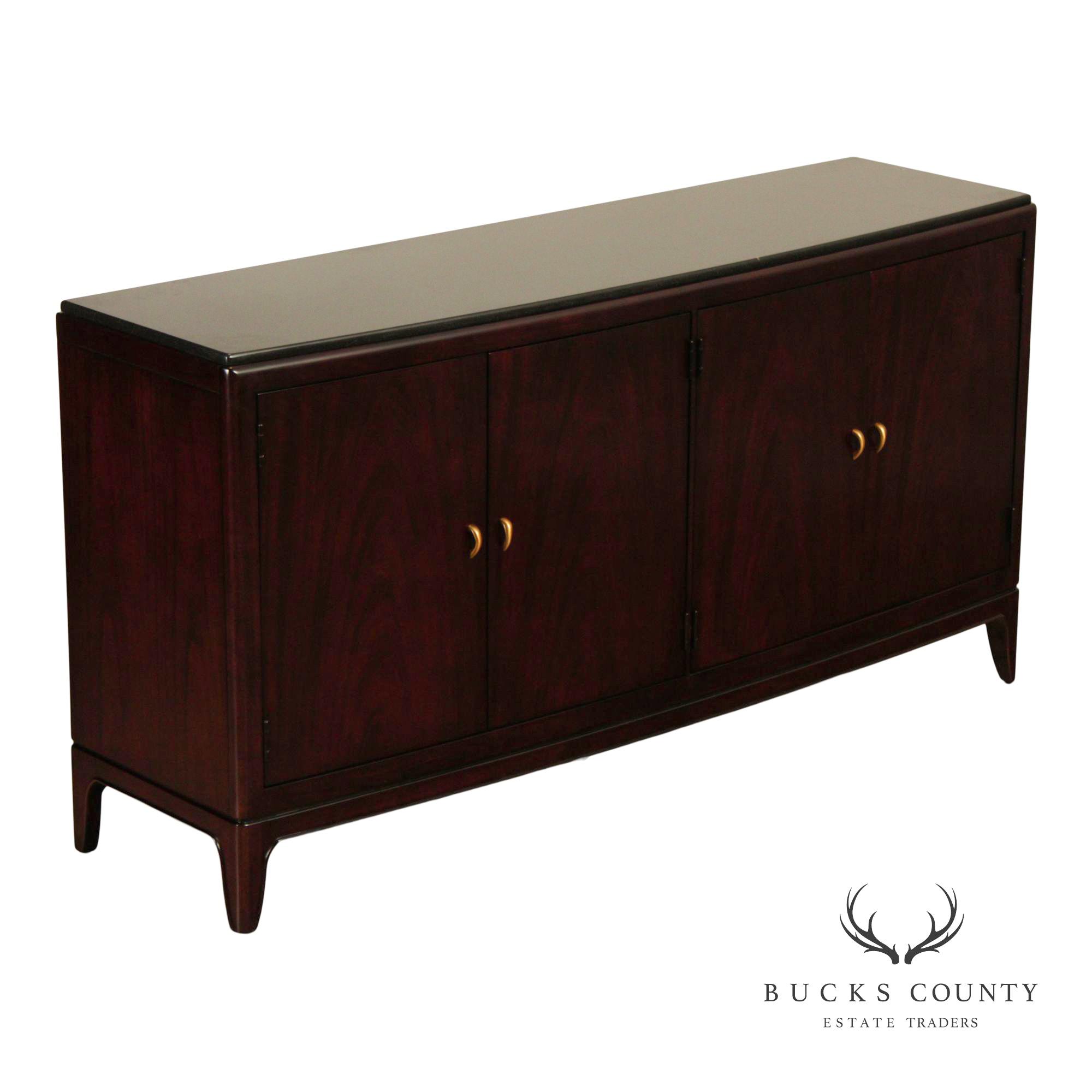 Thomasville Modern Art Deco Style Granite Top Buffet Sideboard