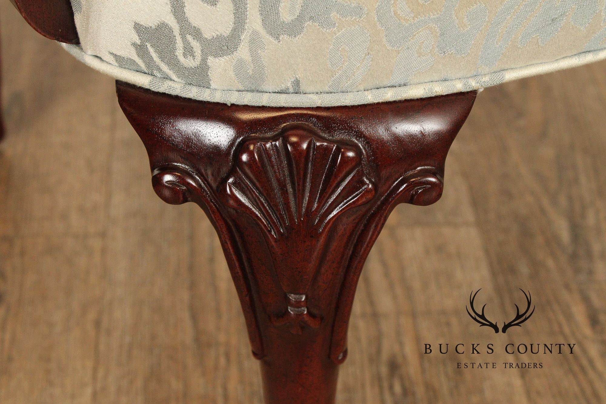 Hickory Chair Queen Anne Style Mahogany Armchair