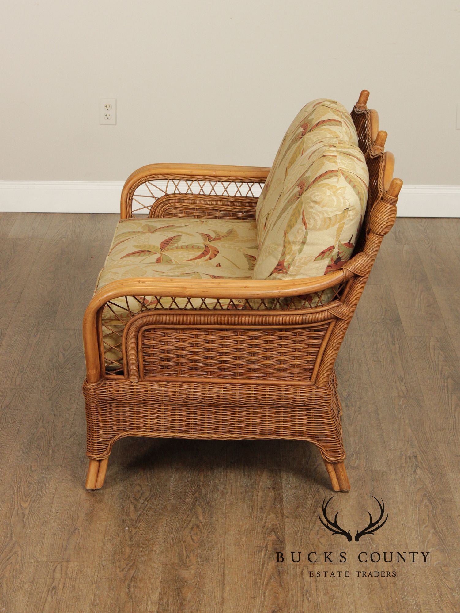Braxton Culler Rattan and Wicker Loveseat