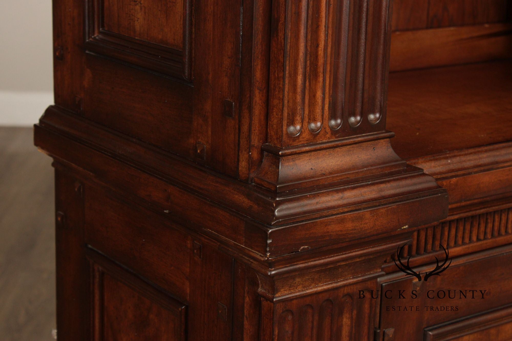 Neoclassical Style Double Bookcase