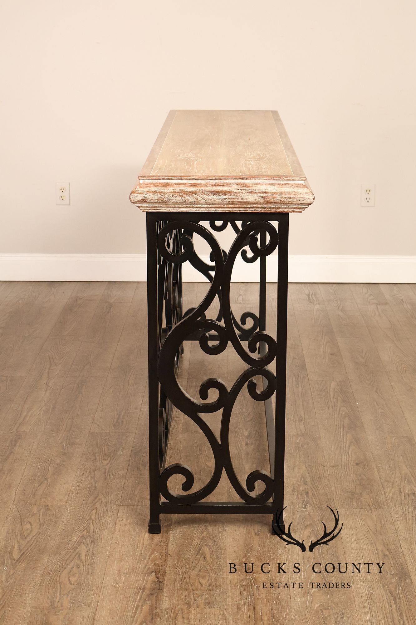 Jonathan Charles Artisan Collection Wrought Iron Console