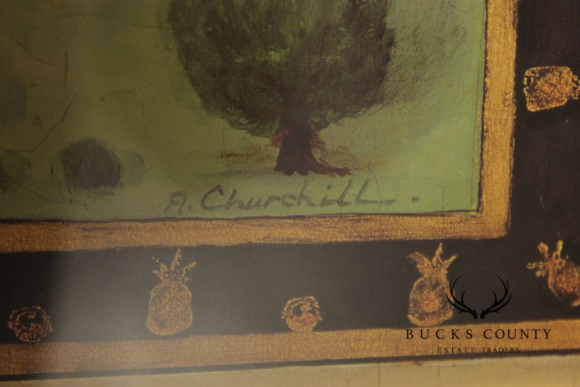 Alexandria Churchill Pair of Custom Framed Prints, 'Governor's Palace' and 'Gunston Hall'