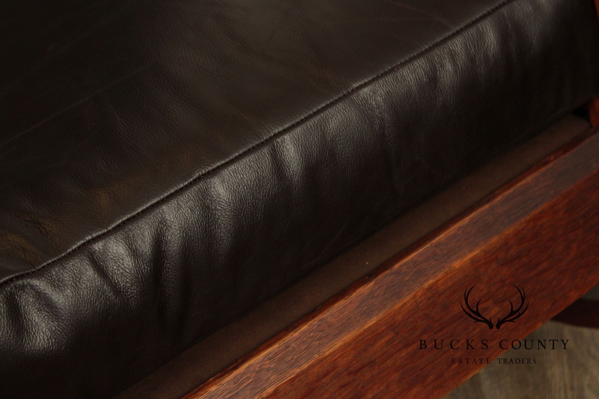 Antique L. & J.G. Stickley Mission Oak Morris Rocker