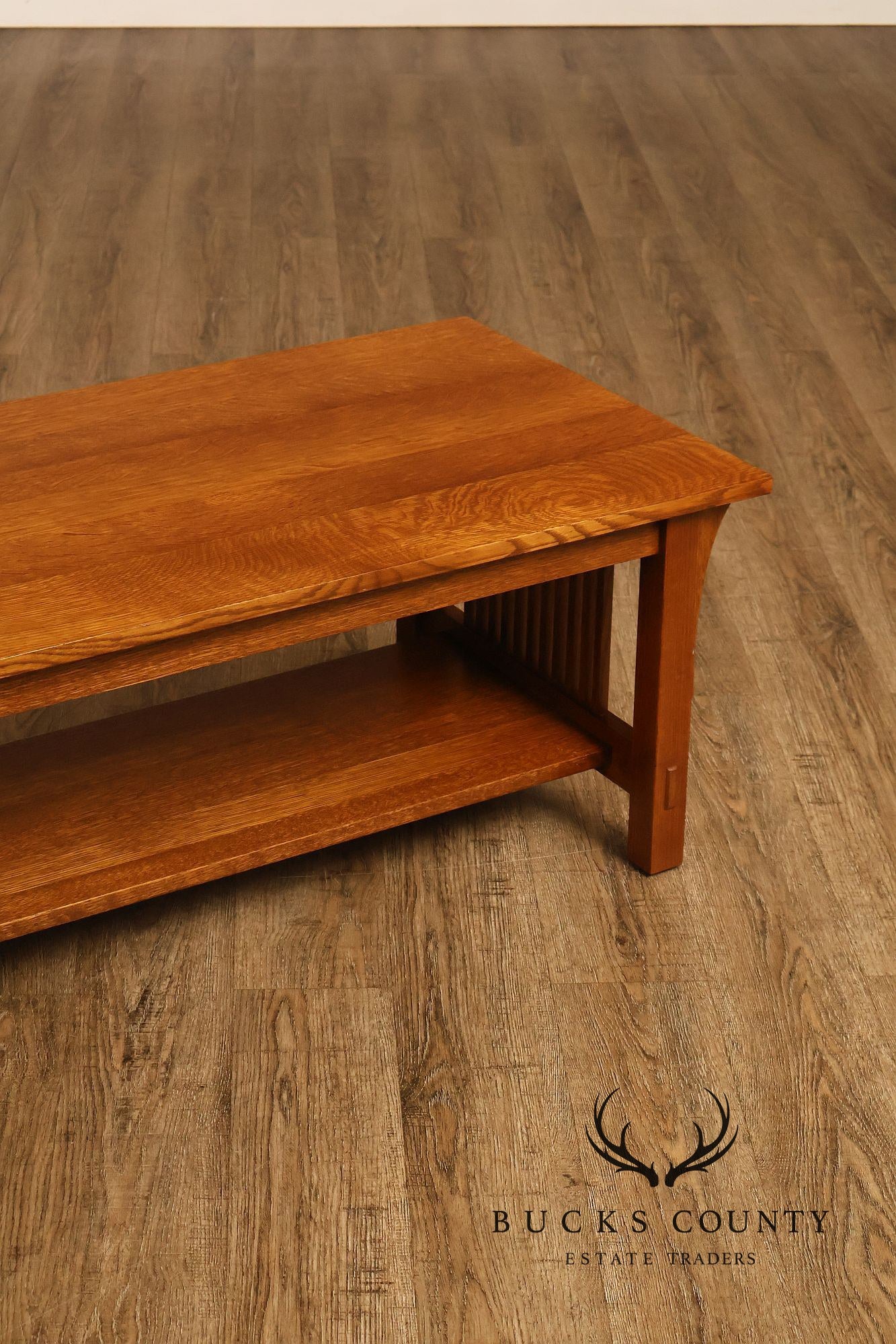 Stickley Mission Collection Oak Spindle Coffee Table