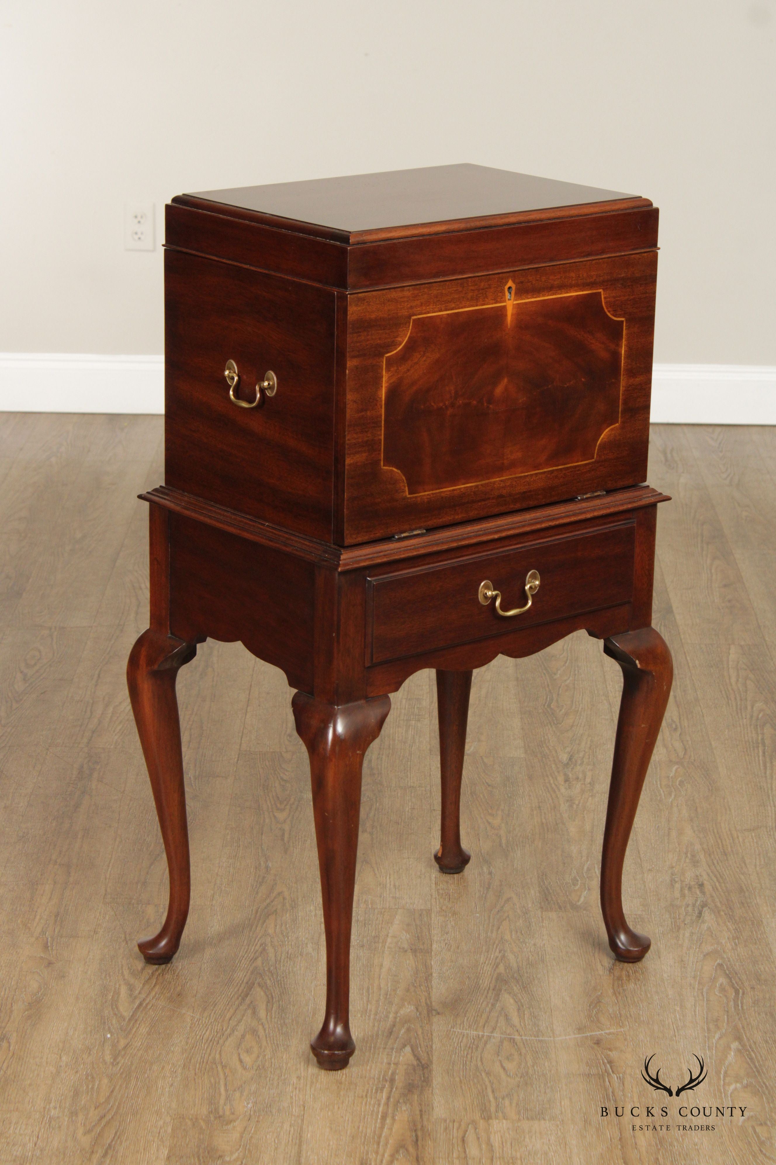 Henkel Harris Queen Anne Style Mahogany Silver Chest