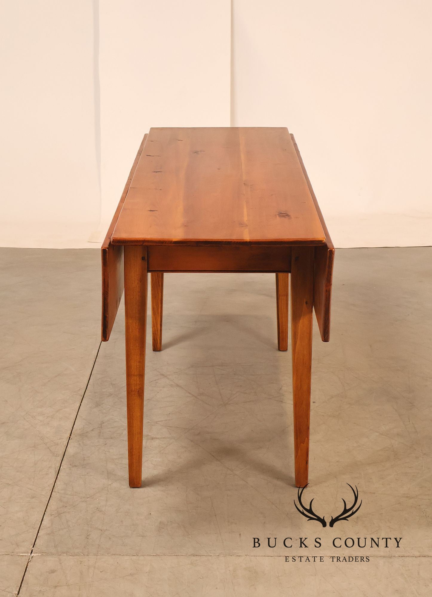 Stephen Von Hohen Primitive Pine Drop Leaf Dining Table