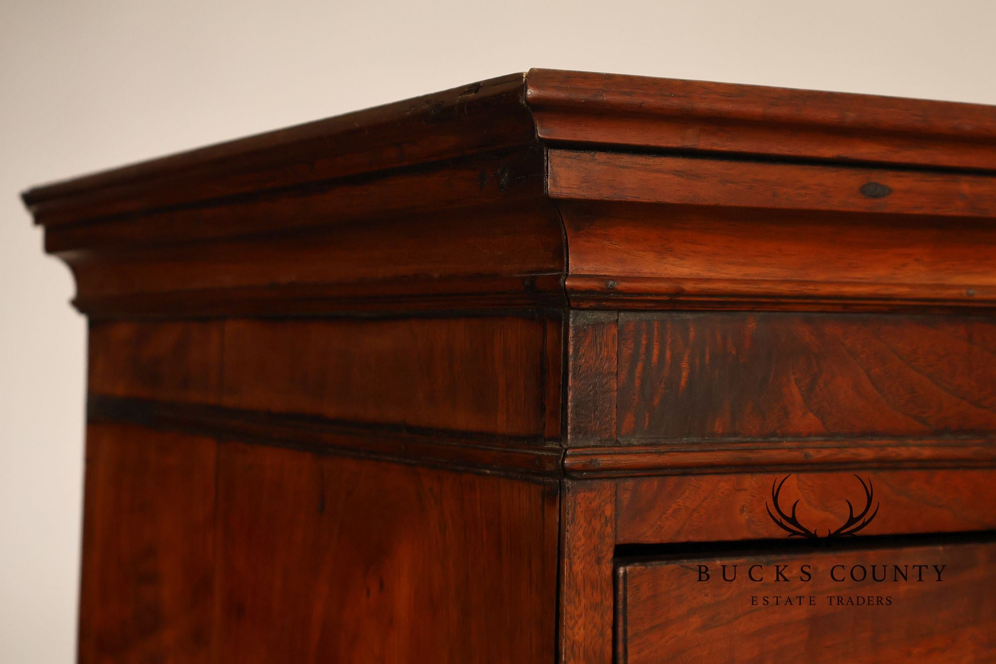 Antique 18th Century American Walnut Tall Chest Of Drawers