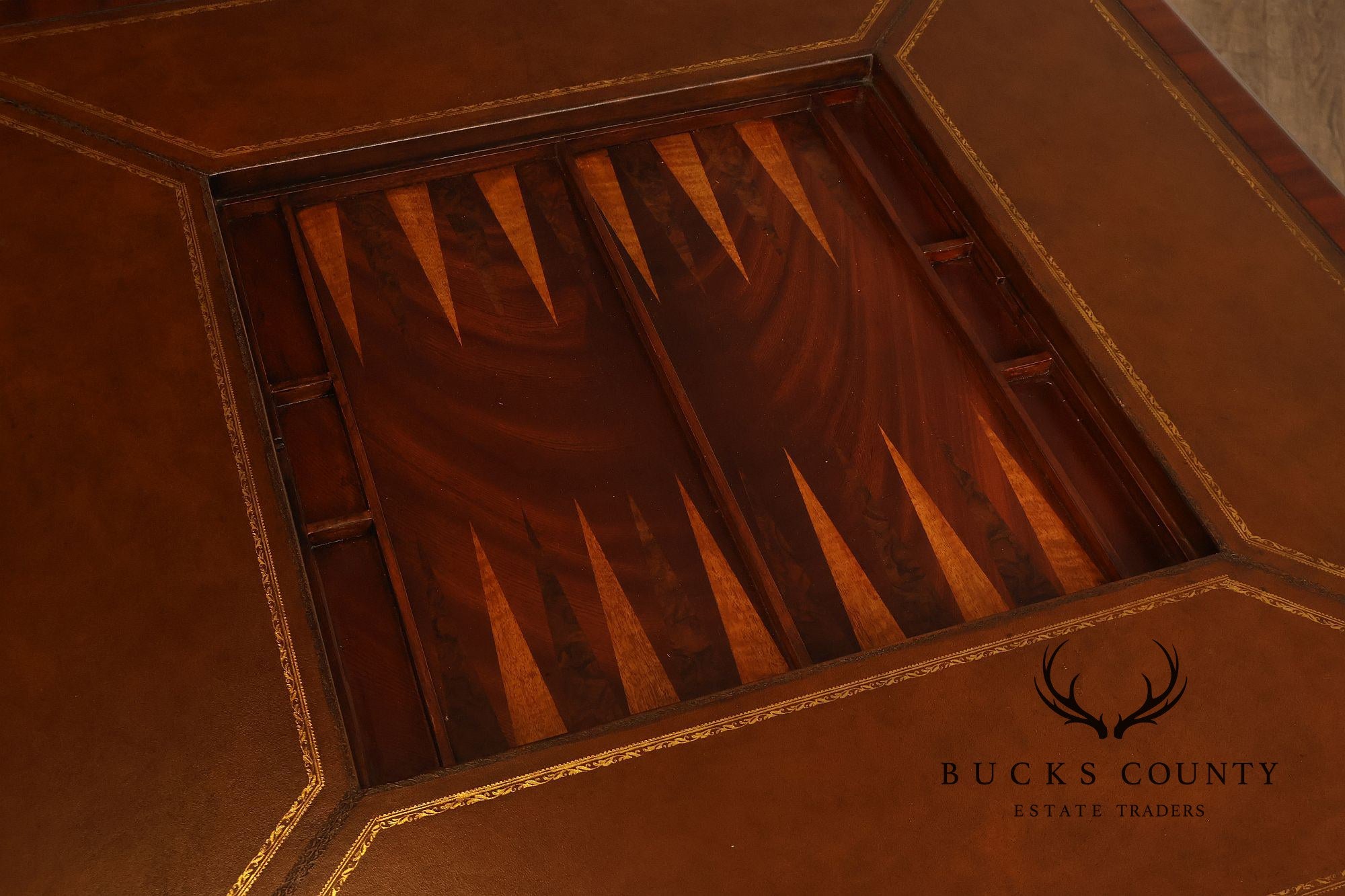 Scarborough House Federal Style Inlaid Mahogany Square Game Table