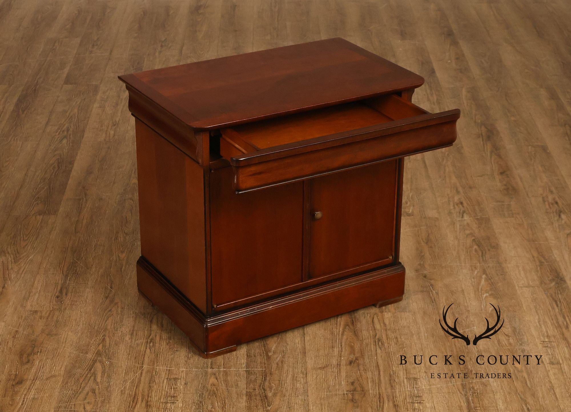 Grange French Louis Philippe Style Cherry Two Door Cabinet Nightstand