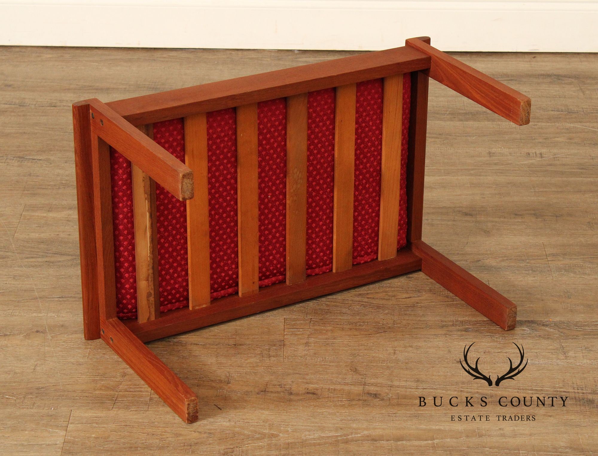 Illum Wikkelso Danish Modern Teak Ottoman