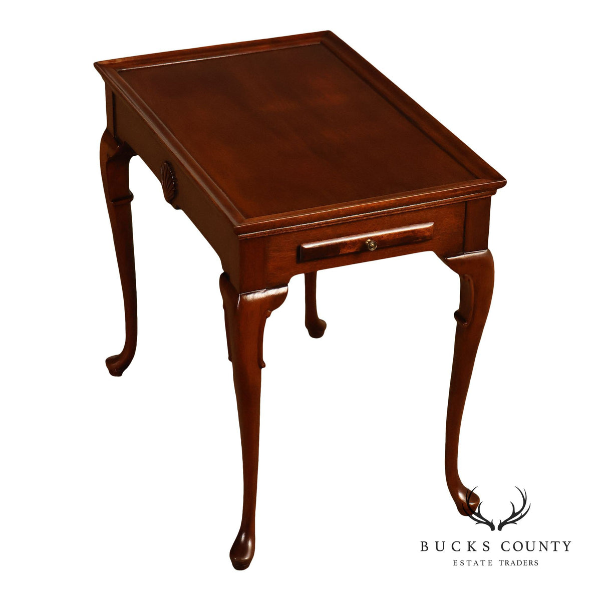 Queen Anne Style Mahogany Tea Side Table