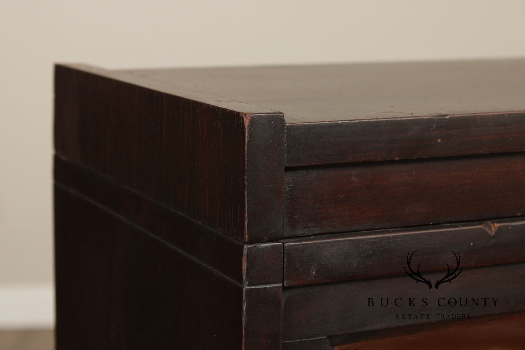 Macey Vintage Mahogany Three Section Barrister Bookcase
