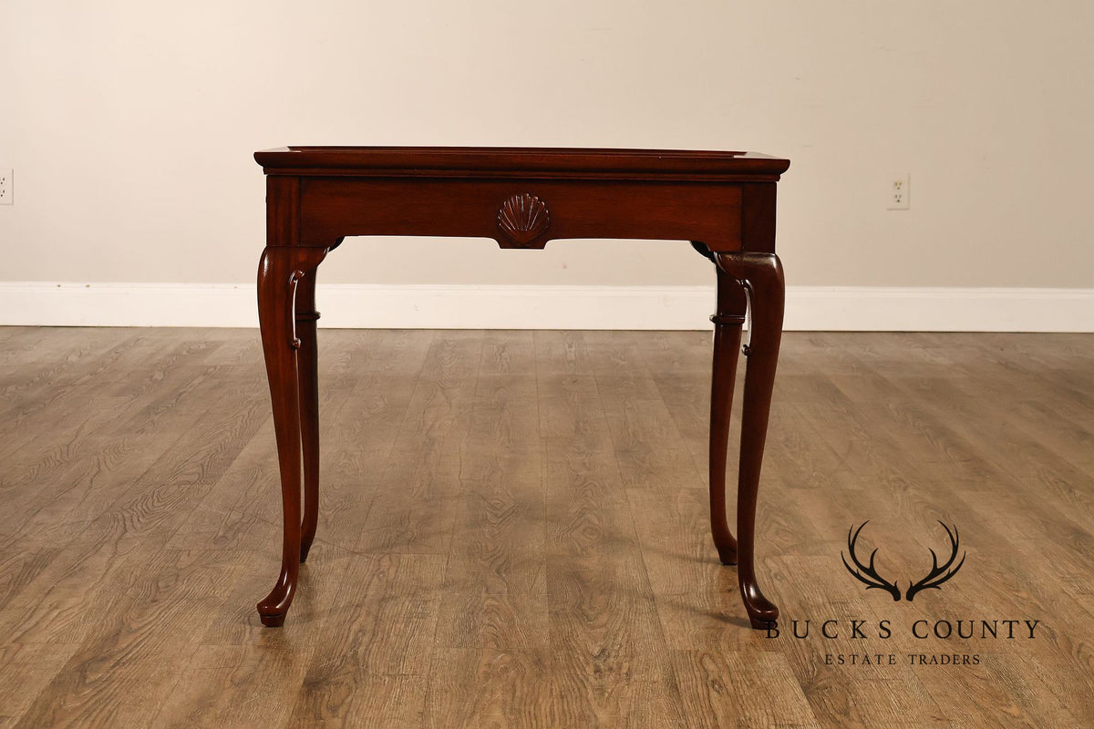 Queen Anne Style Mahogany Tea Side Table