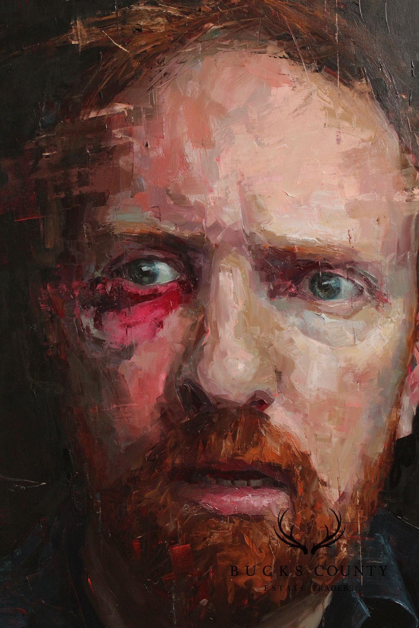 Aron Belka Oil on Canvas, 'Self Portrait'