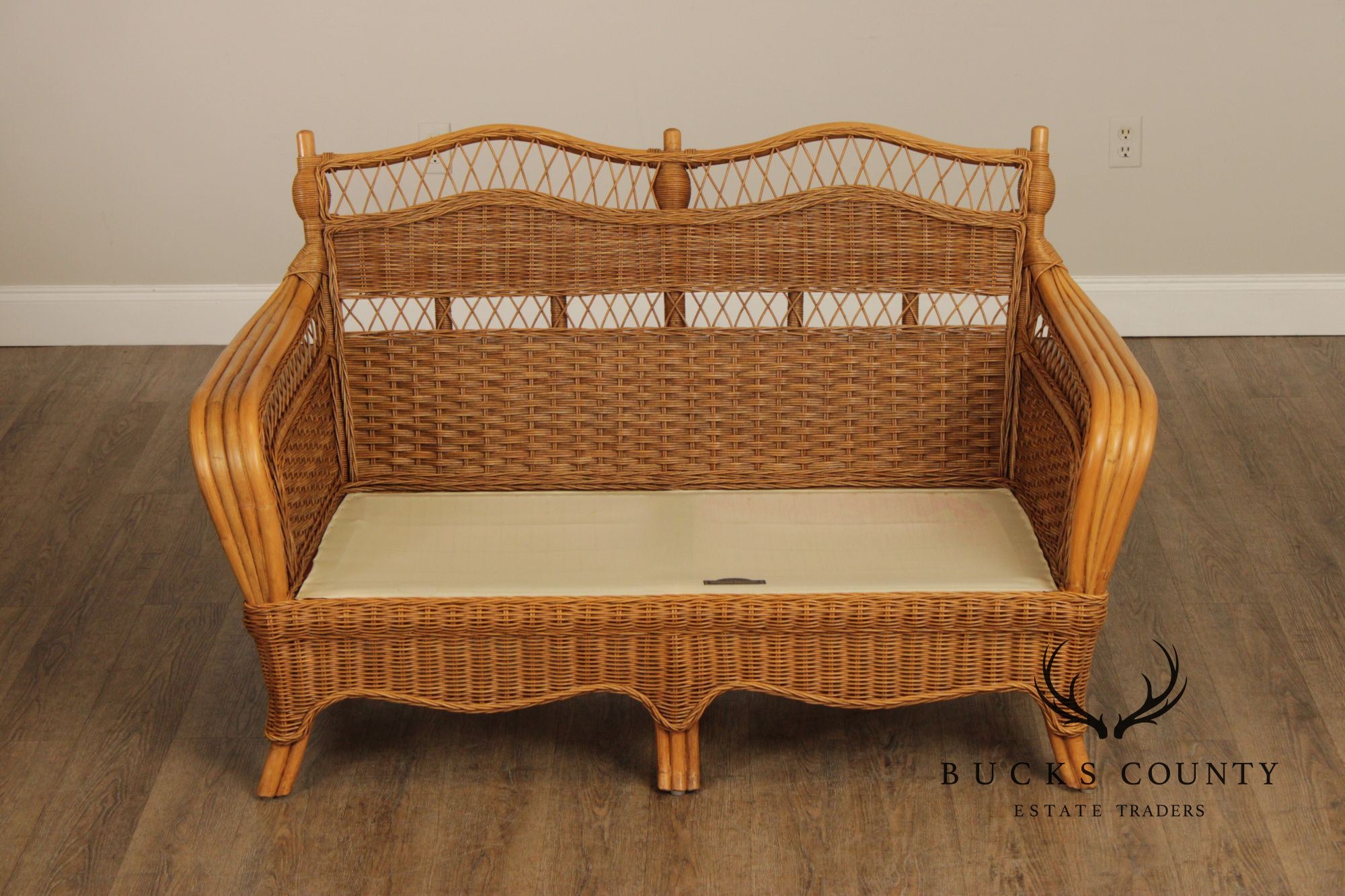 Braxton Culler Rattan and Wicker Loveseat