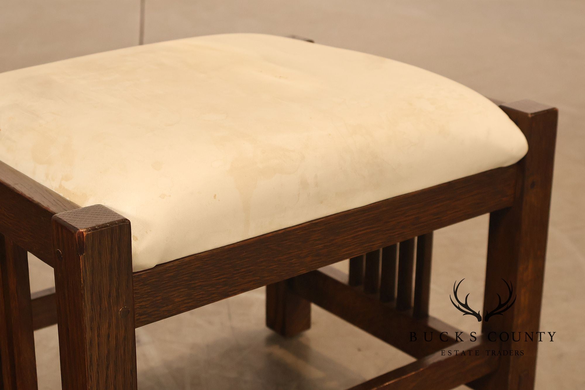 Stickley Mission Collection Oak Spindle Footstool