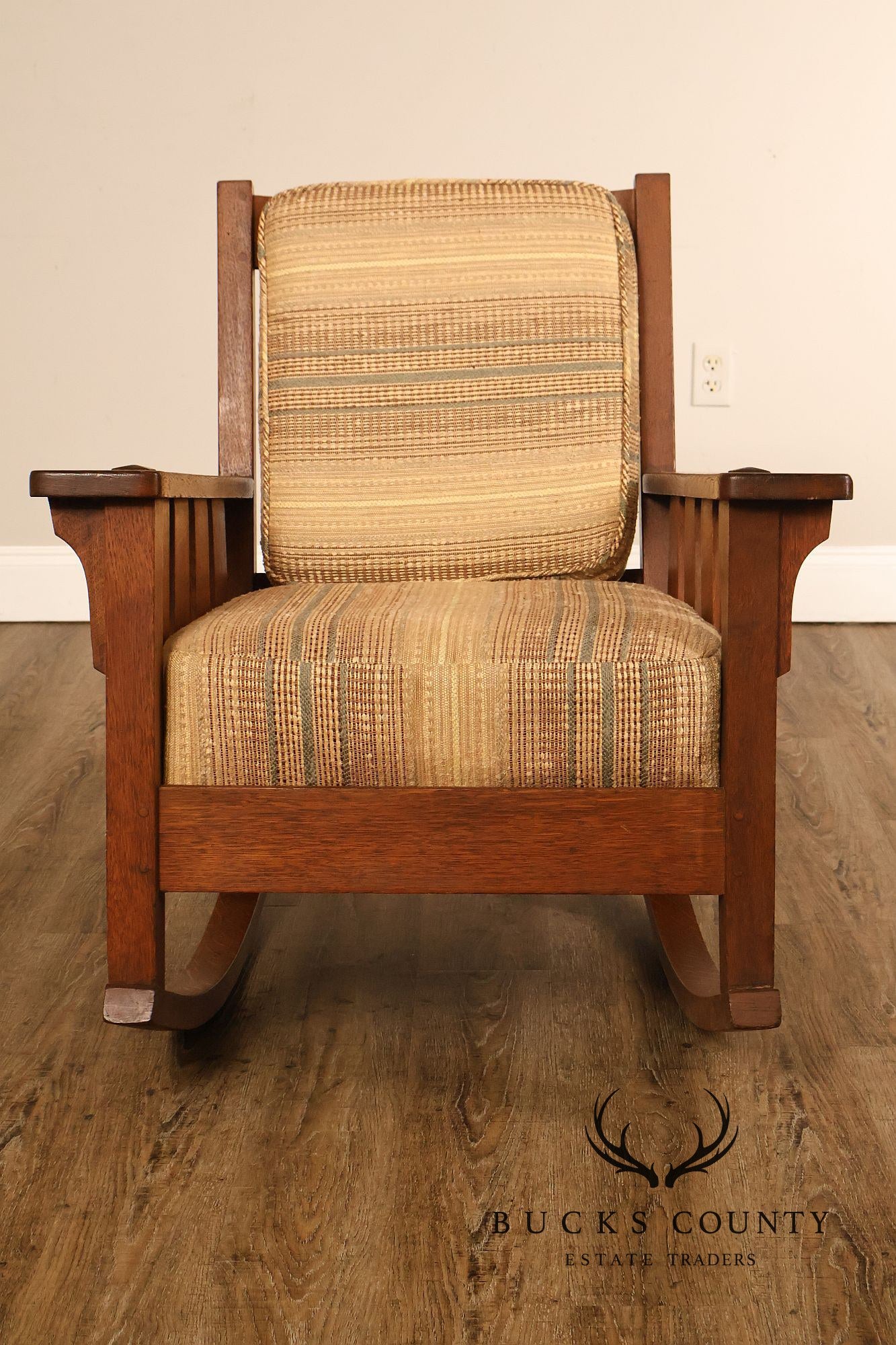 Antique Lifetime Arts And Crafts Oak Rocking Chair