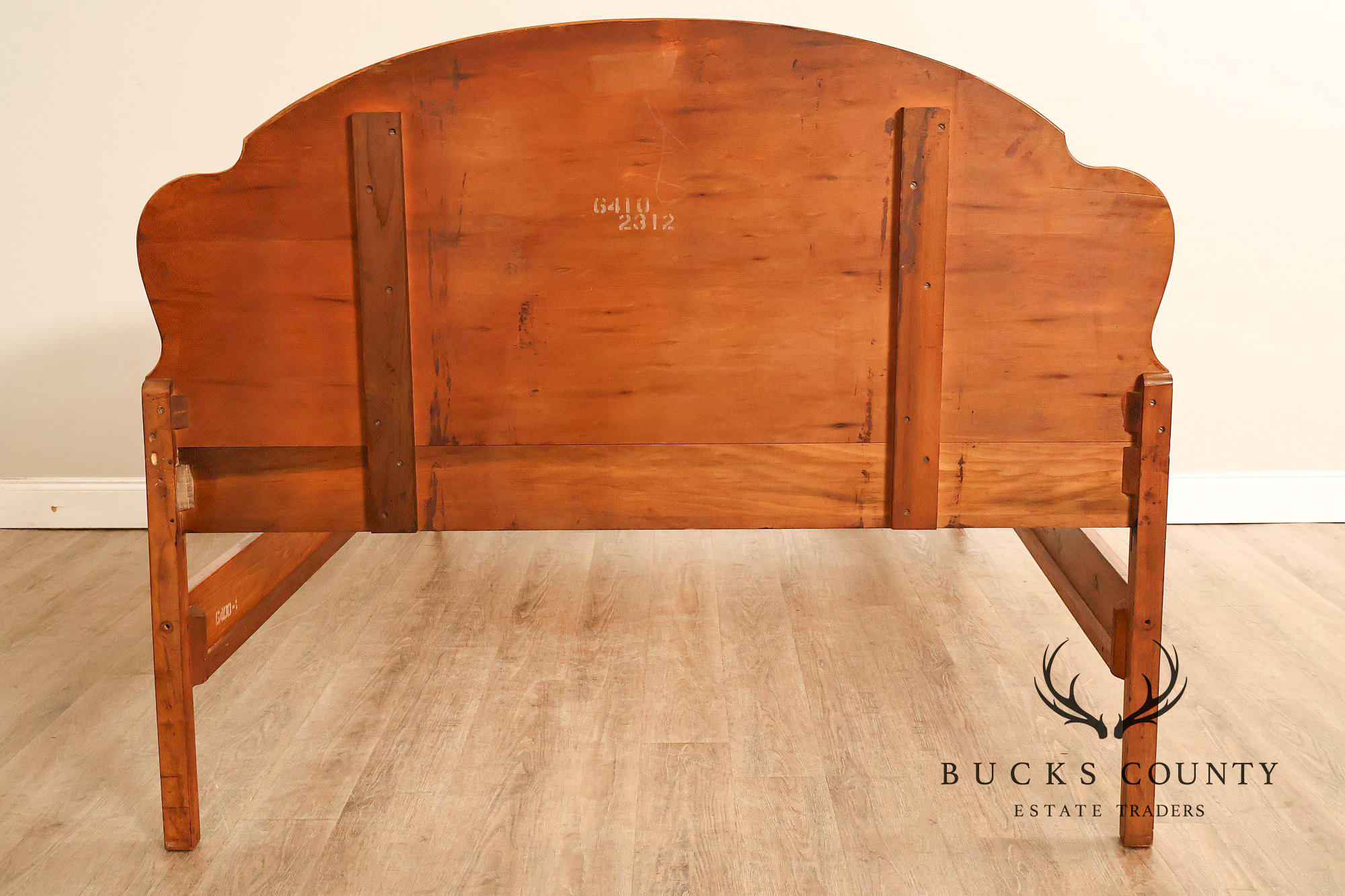 1940's Vintage French Style Full Size Satinwood Bed