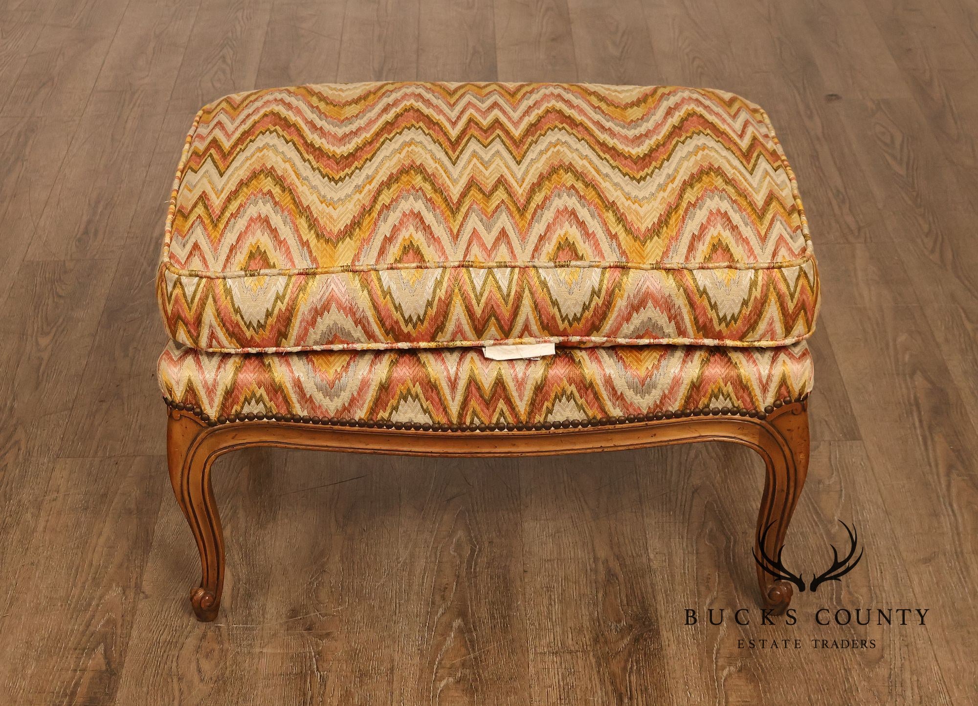 Baker Furniture Louis XV Style Wing Back Bergère Chair And Ottoman