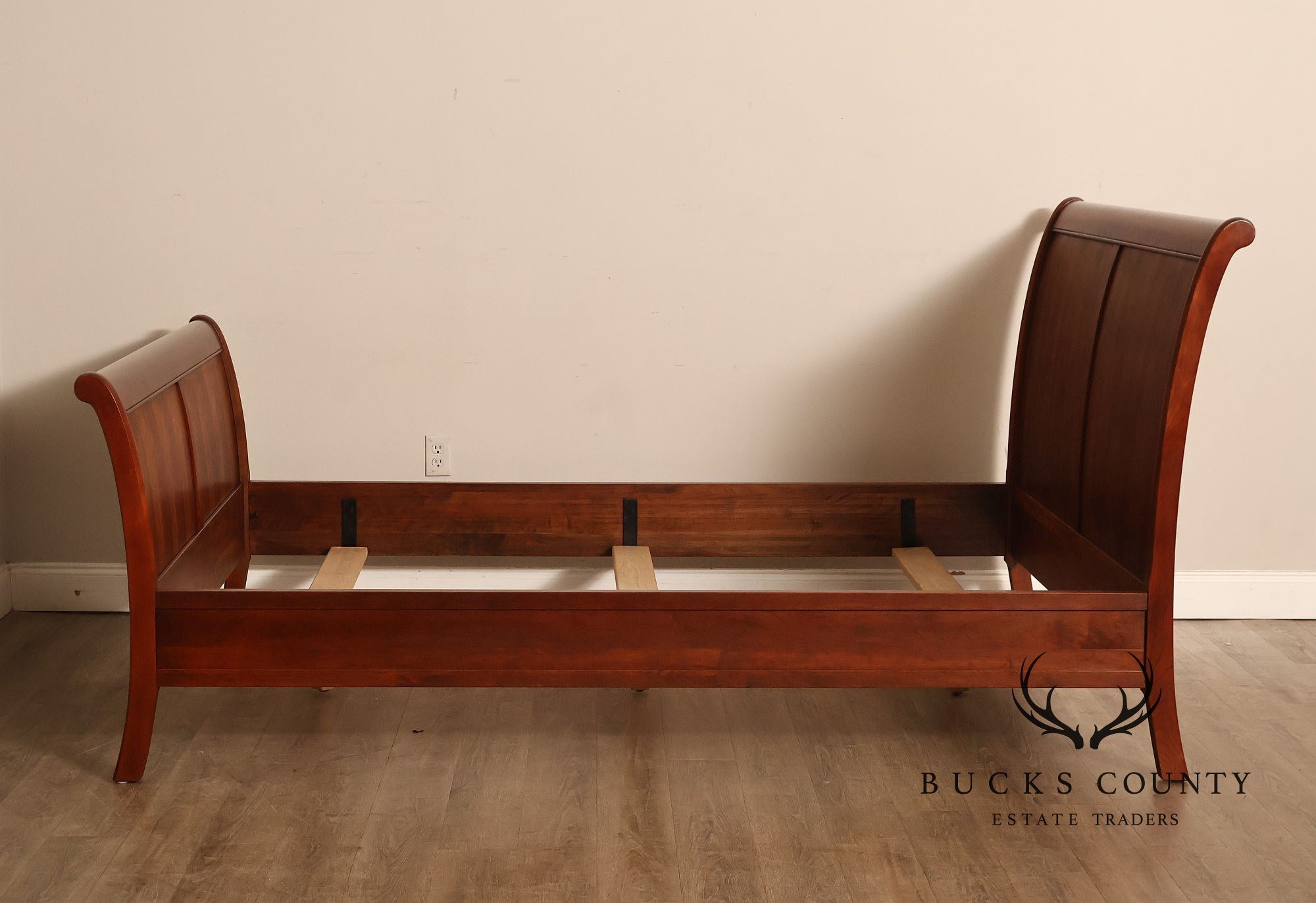 Stickley Cherry Sleigh Queen Bed