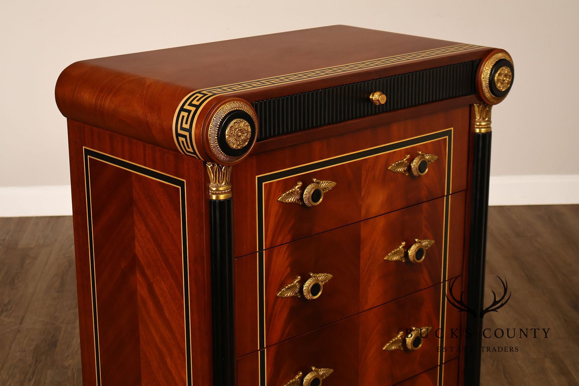 Infinity Furniture Neoclassical Style Mahogany Tall Chest