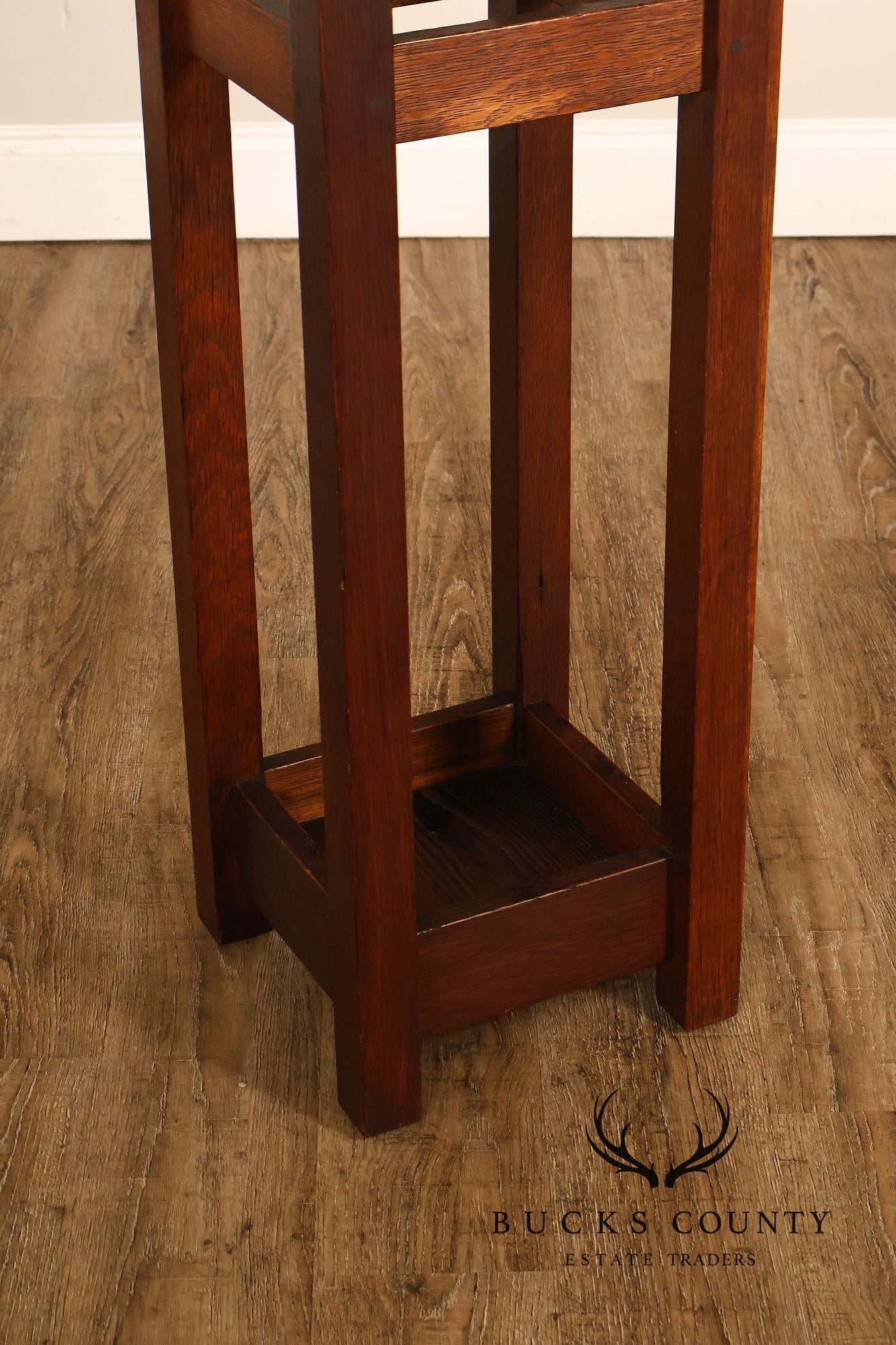 Gustav Stickley Arts And Crafts Oak Umbrella Stand model #54