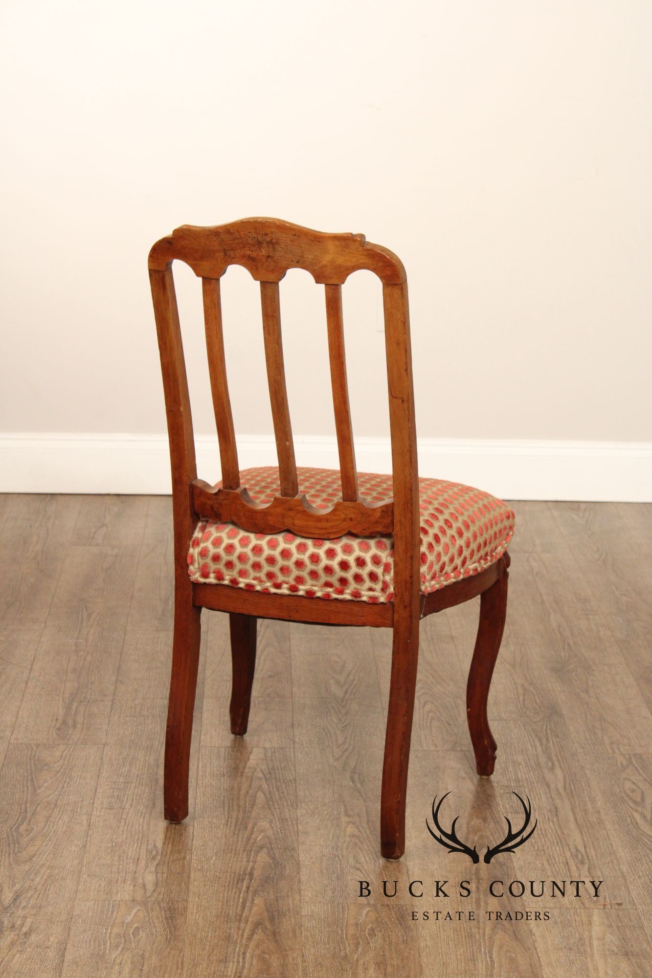 French Louis XV Style Pair of Carved Walnut Side Chairs
