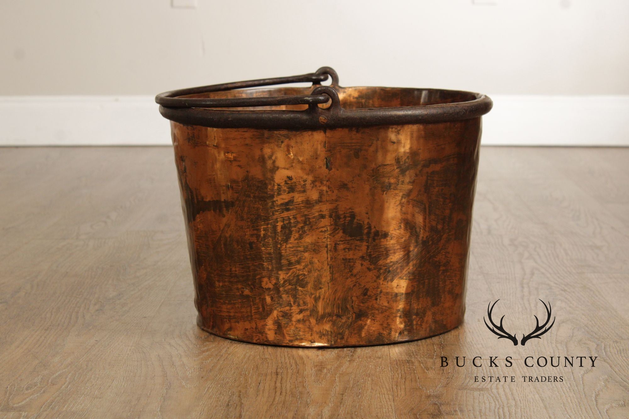 Antique Primitive Dovetailed Copper Kettle