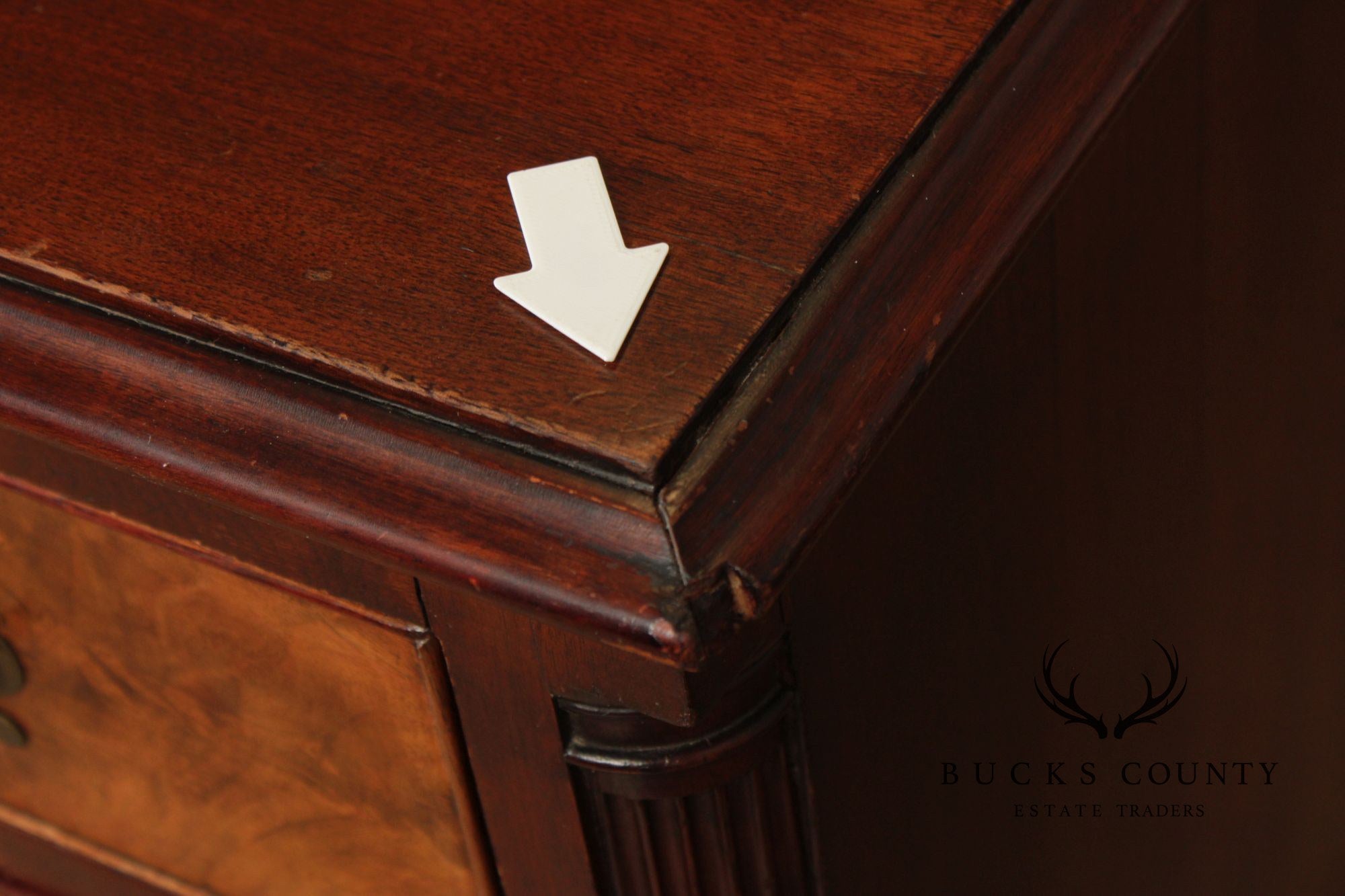 Antique American Chippendale Style Mahogany Chest Of Drawers