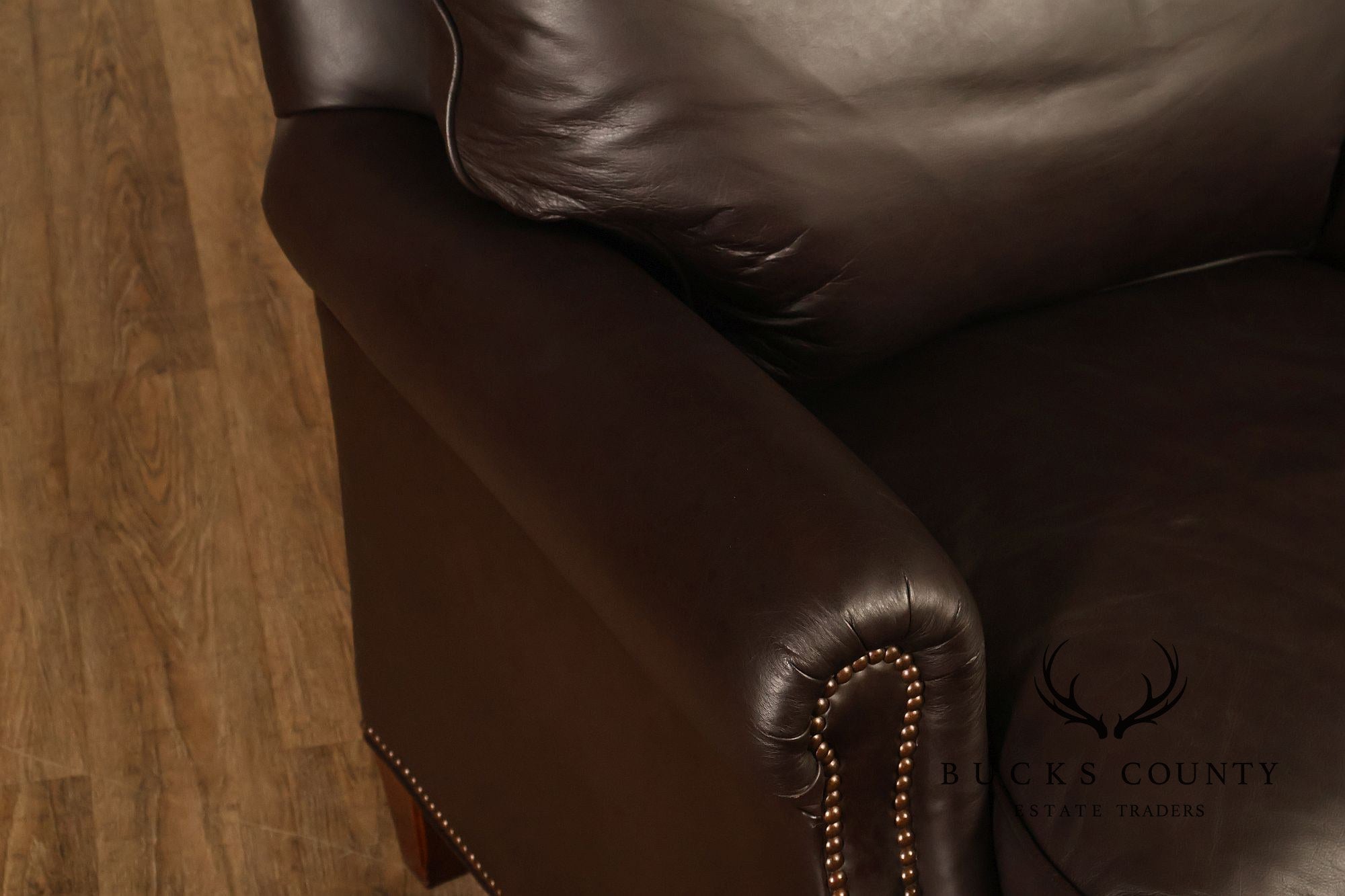 Baker Furniture Pair of Leather Club Chairs