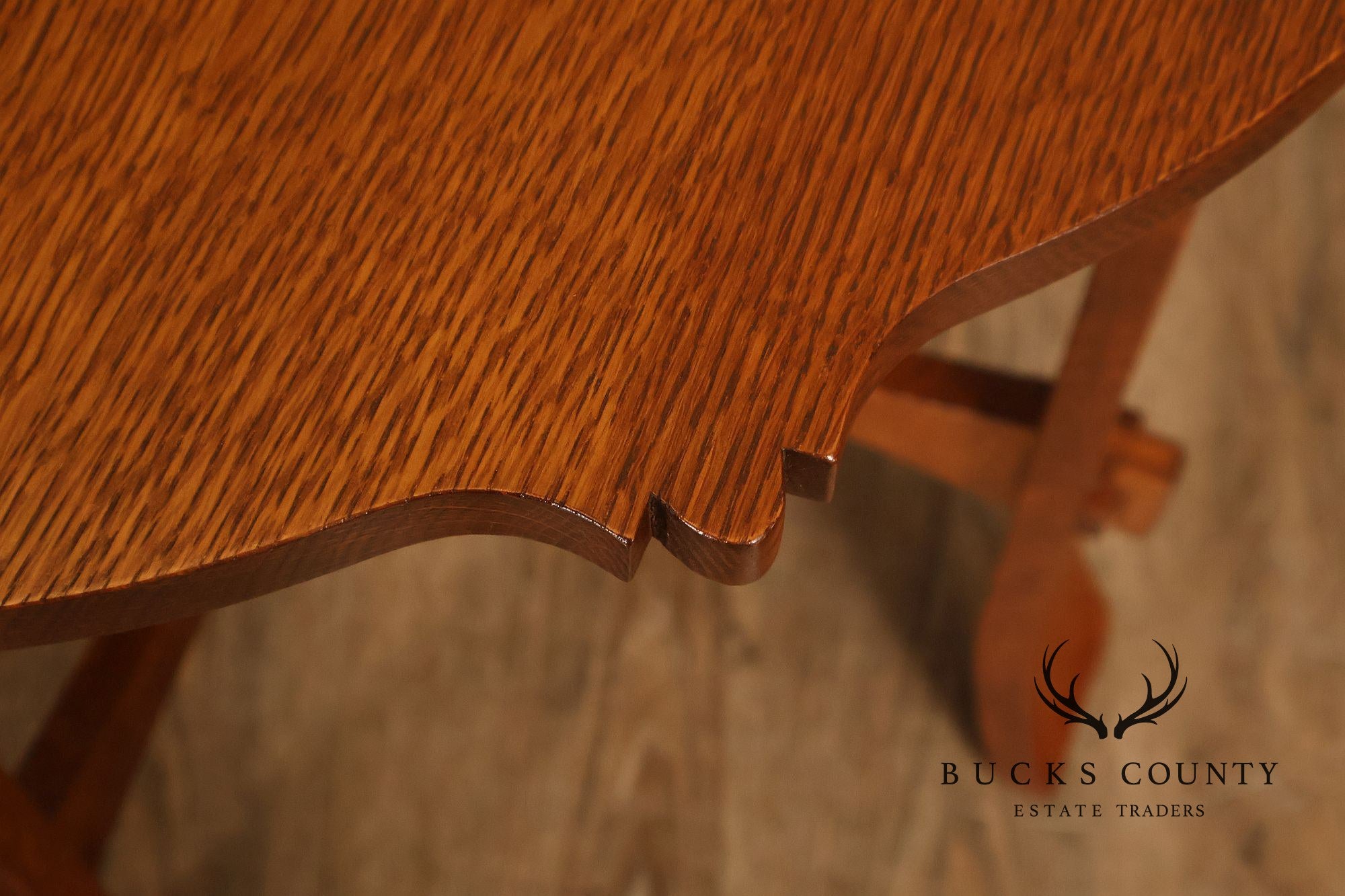 Stickley Mission Collection Harvey Ellis Inlaid Oak Tea Table