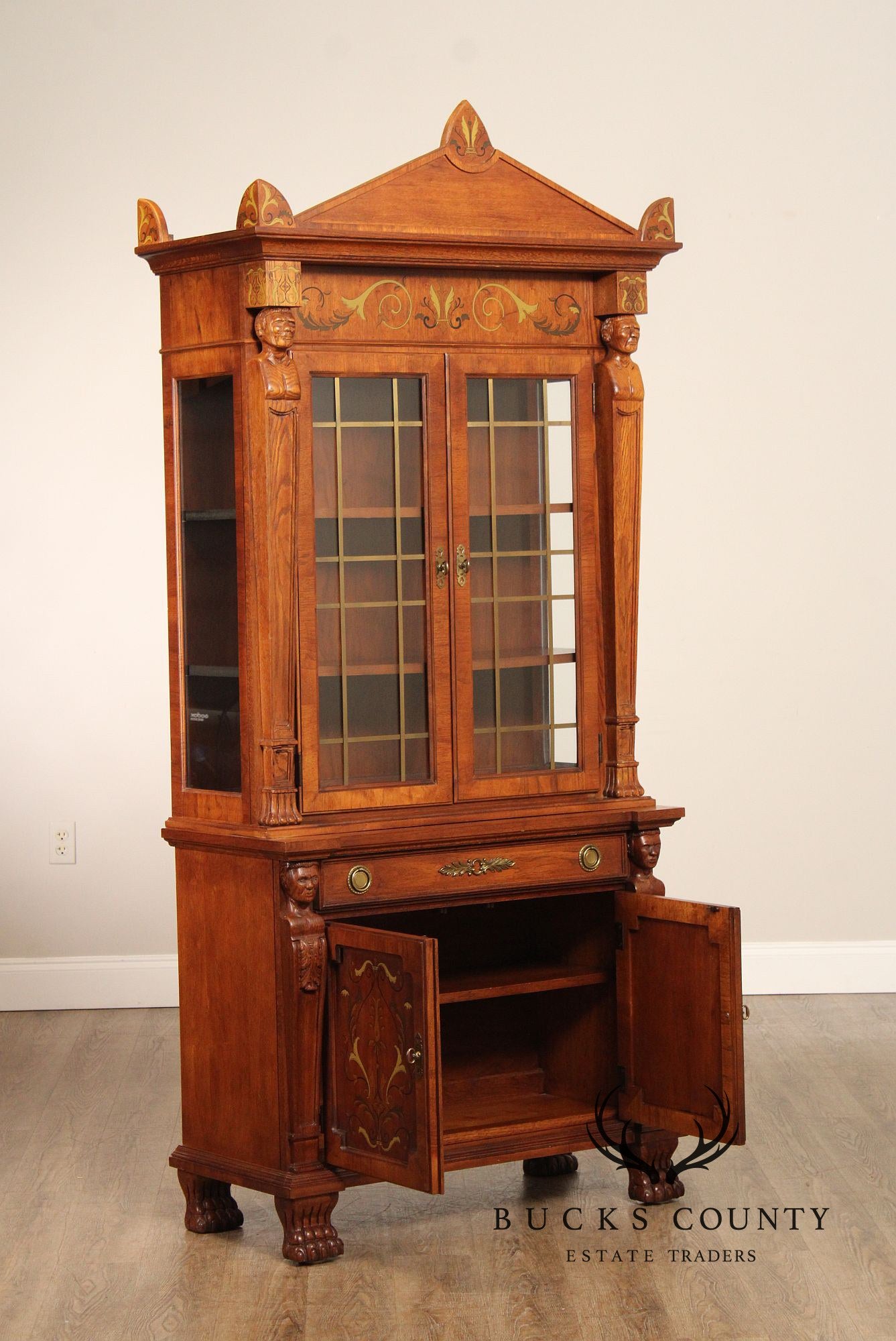 Pulaski Empire Style Bookcase or China Display Cabinet