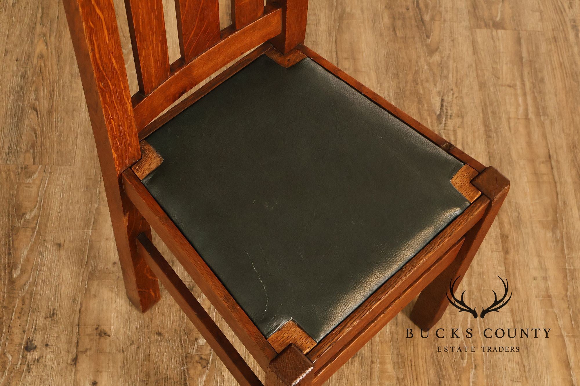 Antique Stickley Brothers Model 825 1/2 Oak Dining Chair