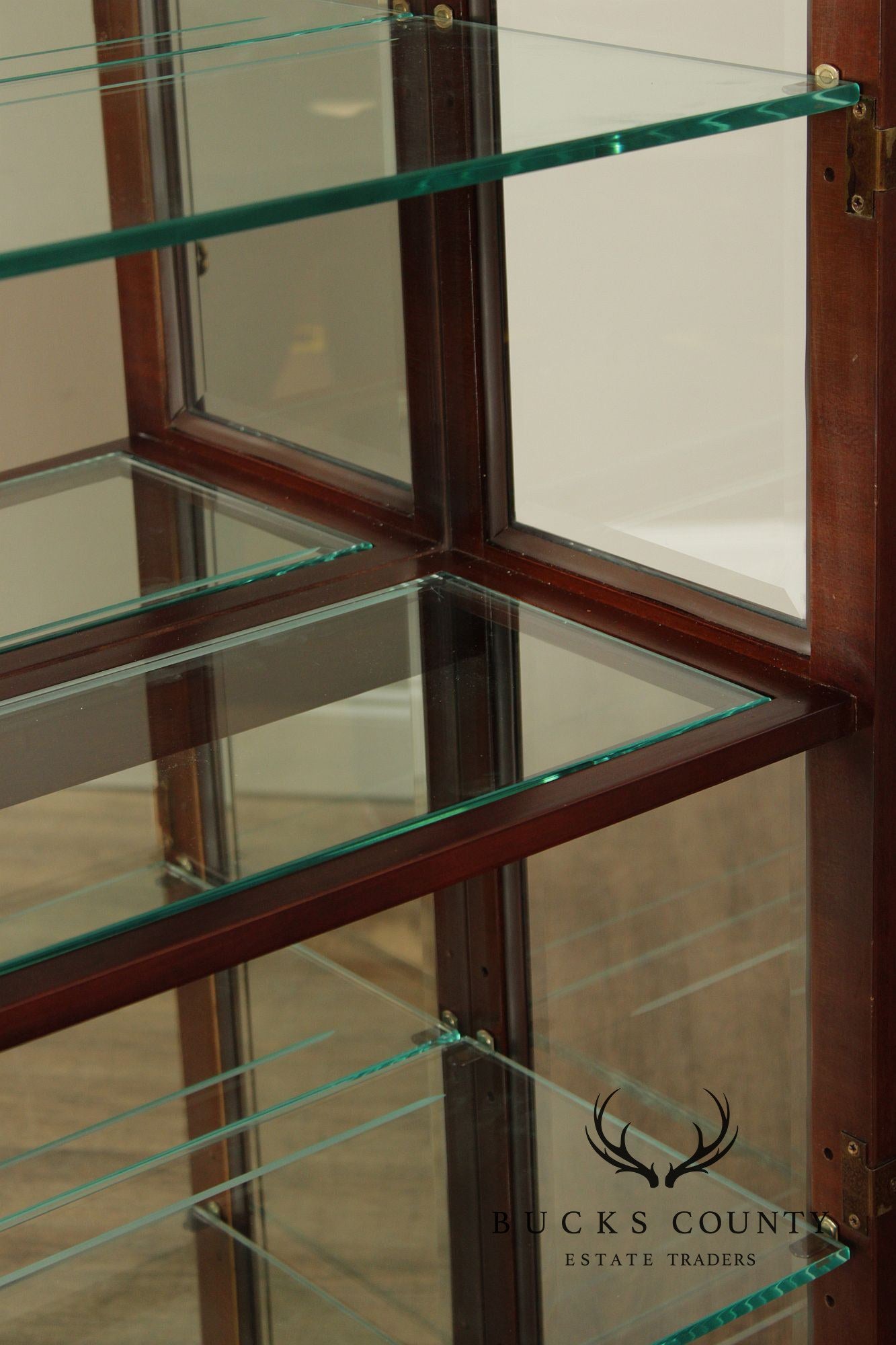 Chinese Chippendale Style Mahogany Display Cabinet