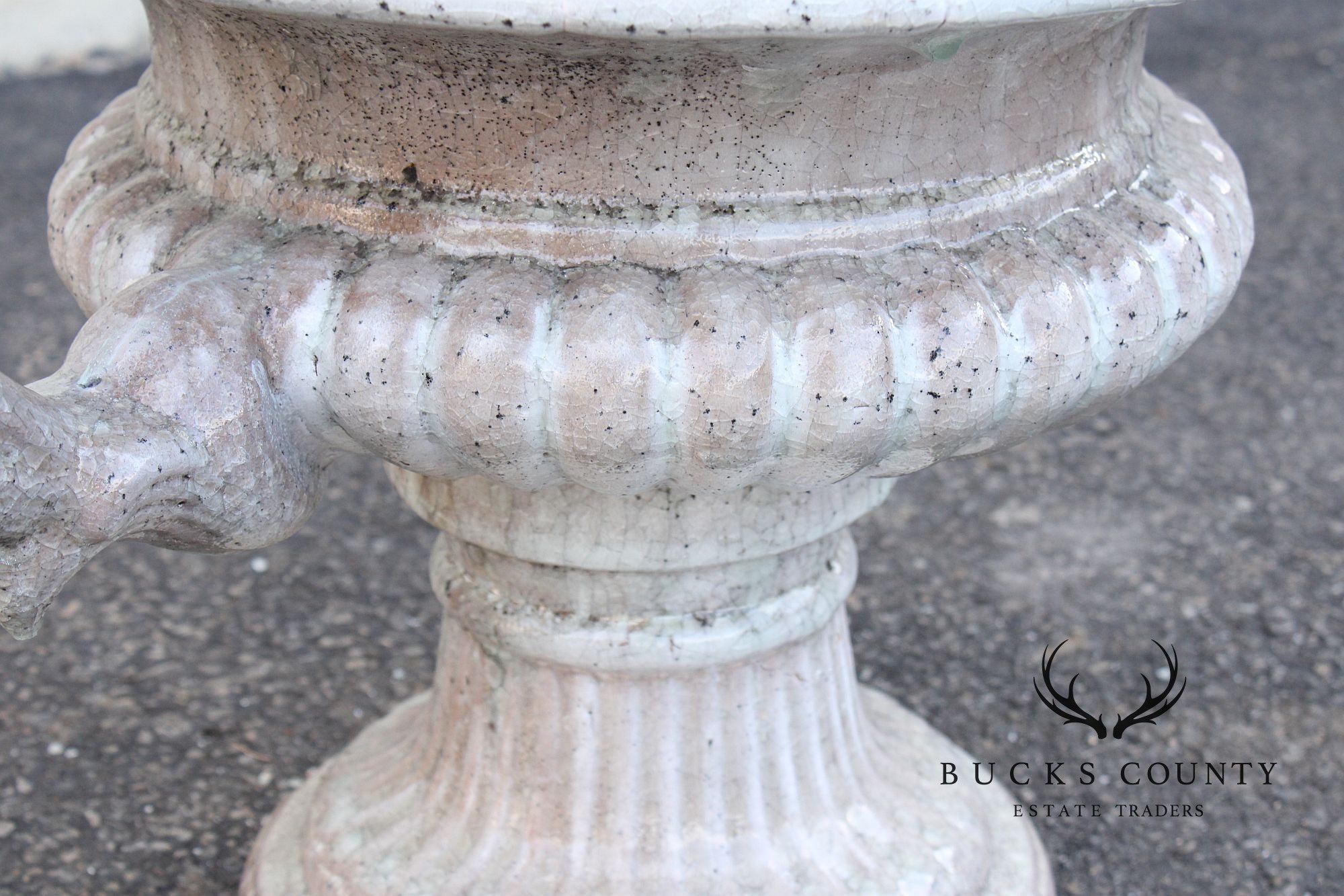 Classical Style Glazed Terracotta Garden Urn Planter