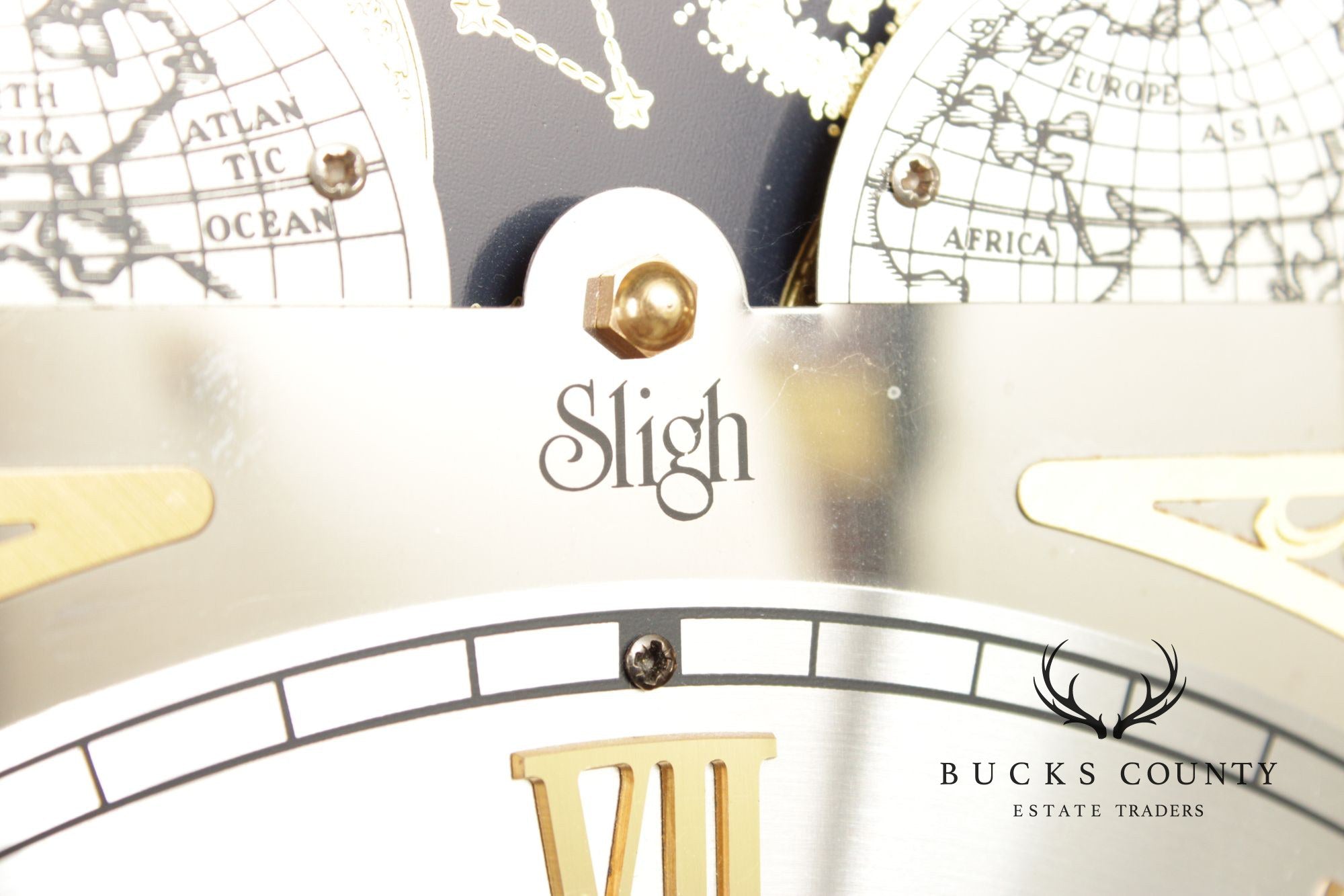 Sligh Federal Style Inlaid Mahogany Grandfather Clock