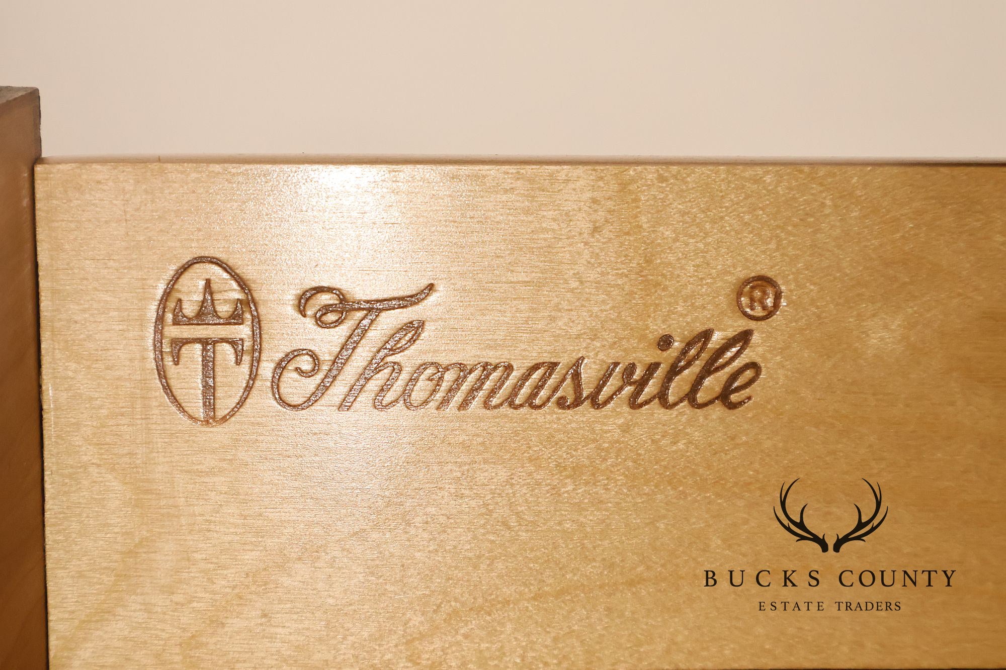 Thomasville 'Collectors Cherry' Triple Dresser with Tri-Fold Mirror