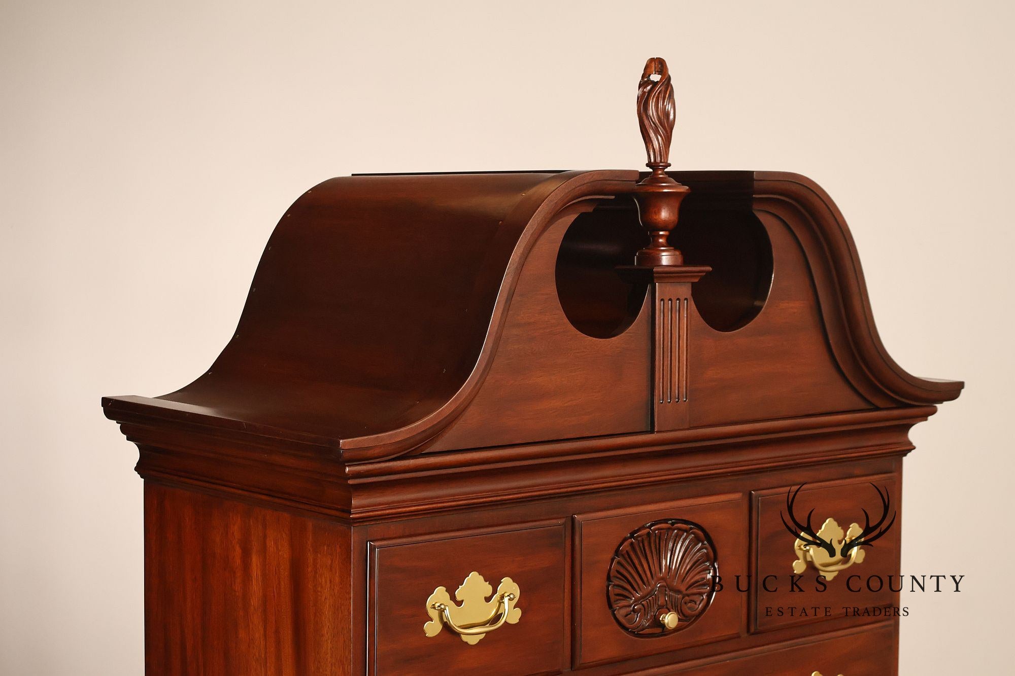 Henkel Harris Queen Anne Style Mahogany Highboy Chest