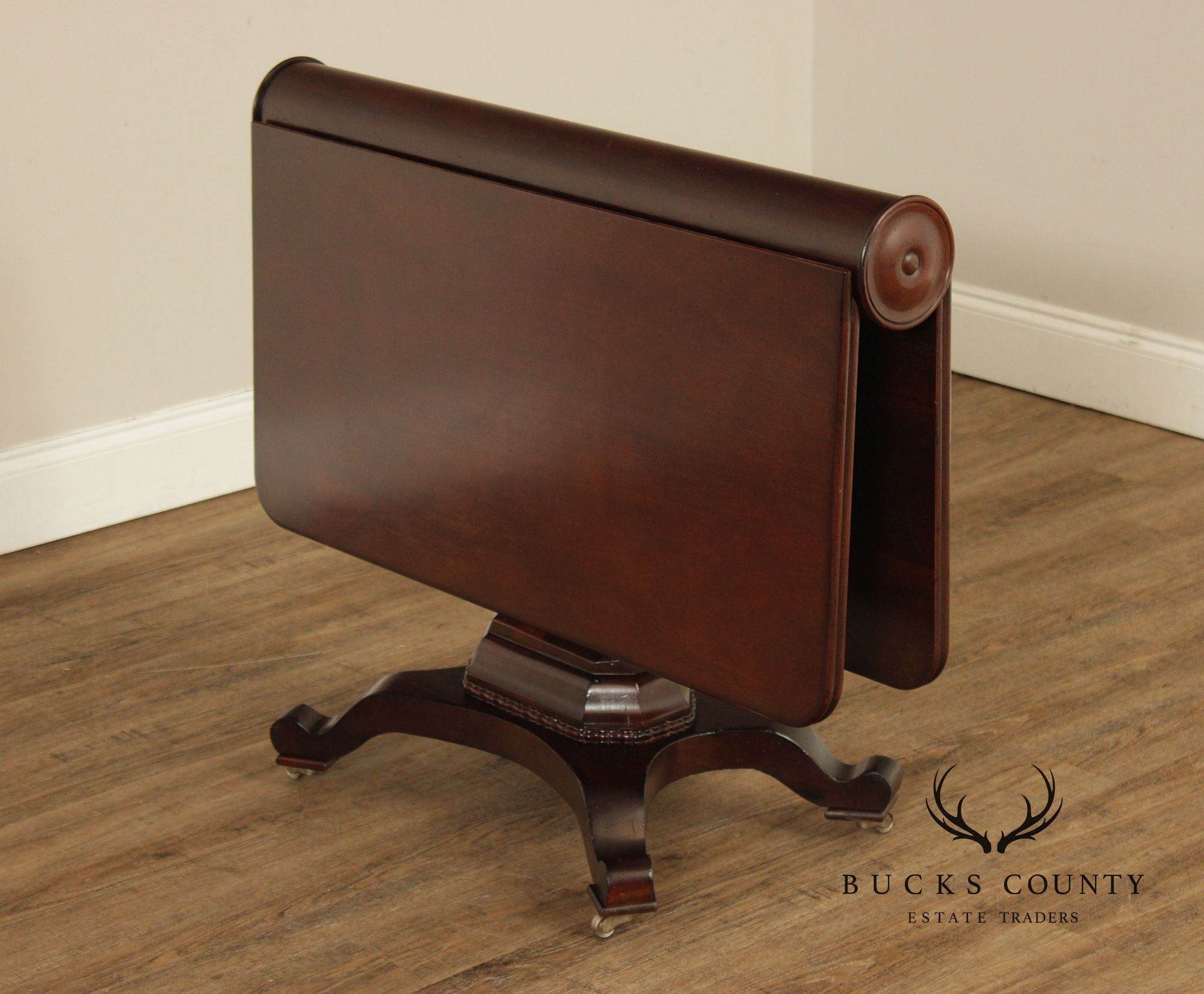 Century Oscar De La Renta Designed Mahogany Drop Leaf Table