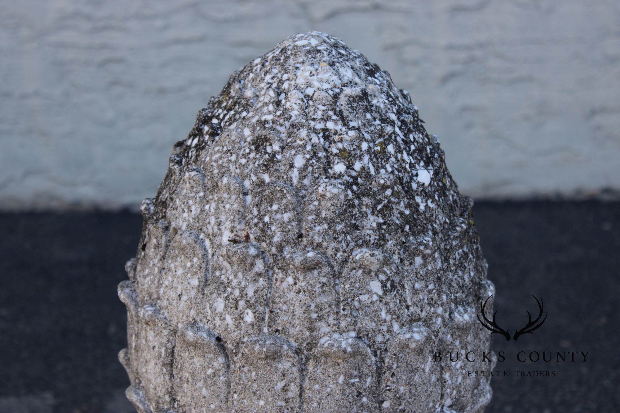 Vintage Cast Cement Artichoke Garden Ornament