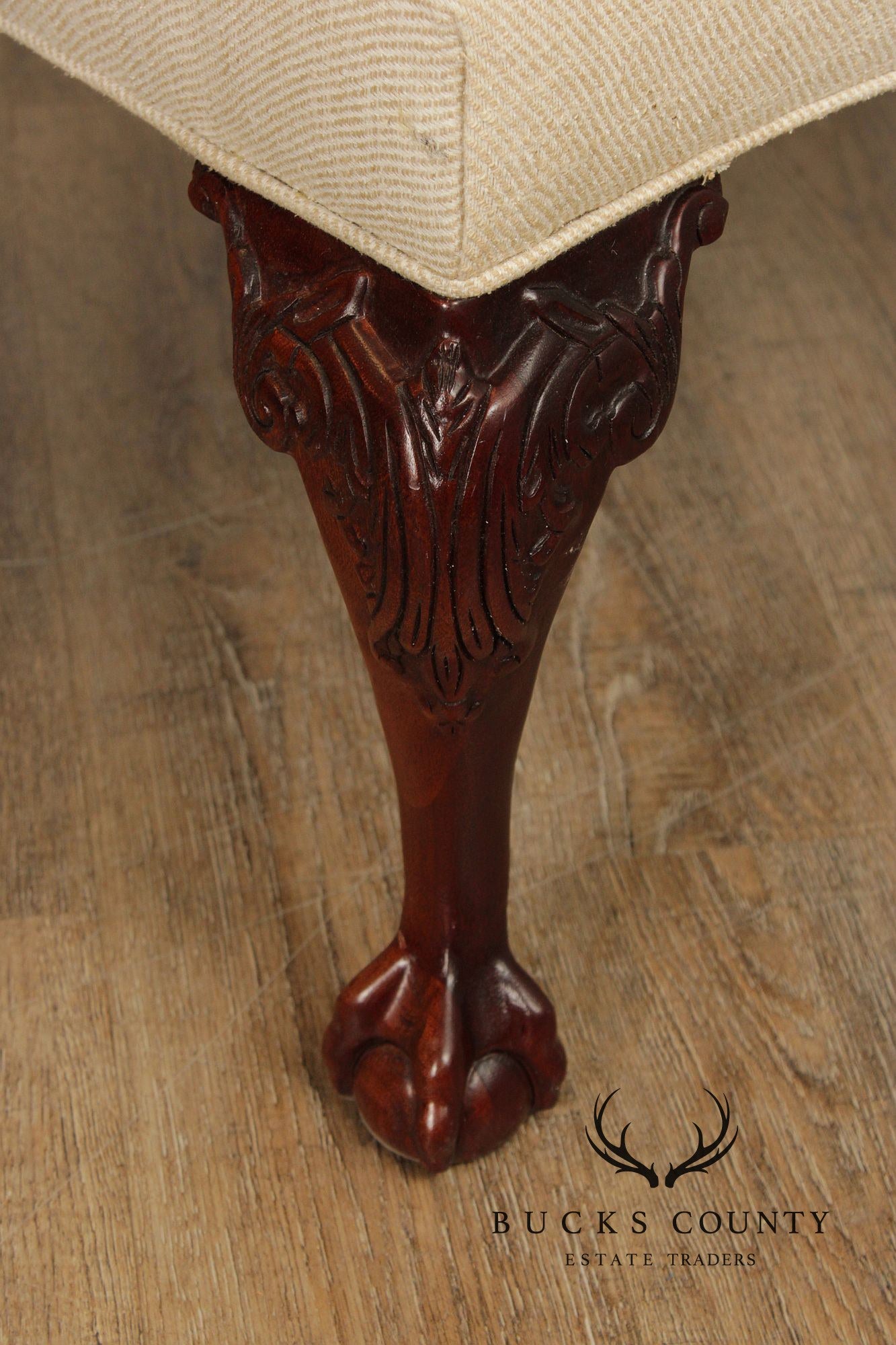 Georgian Style Mahogany Gainsborough Library Armchair