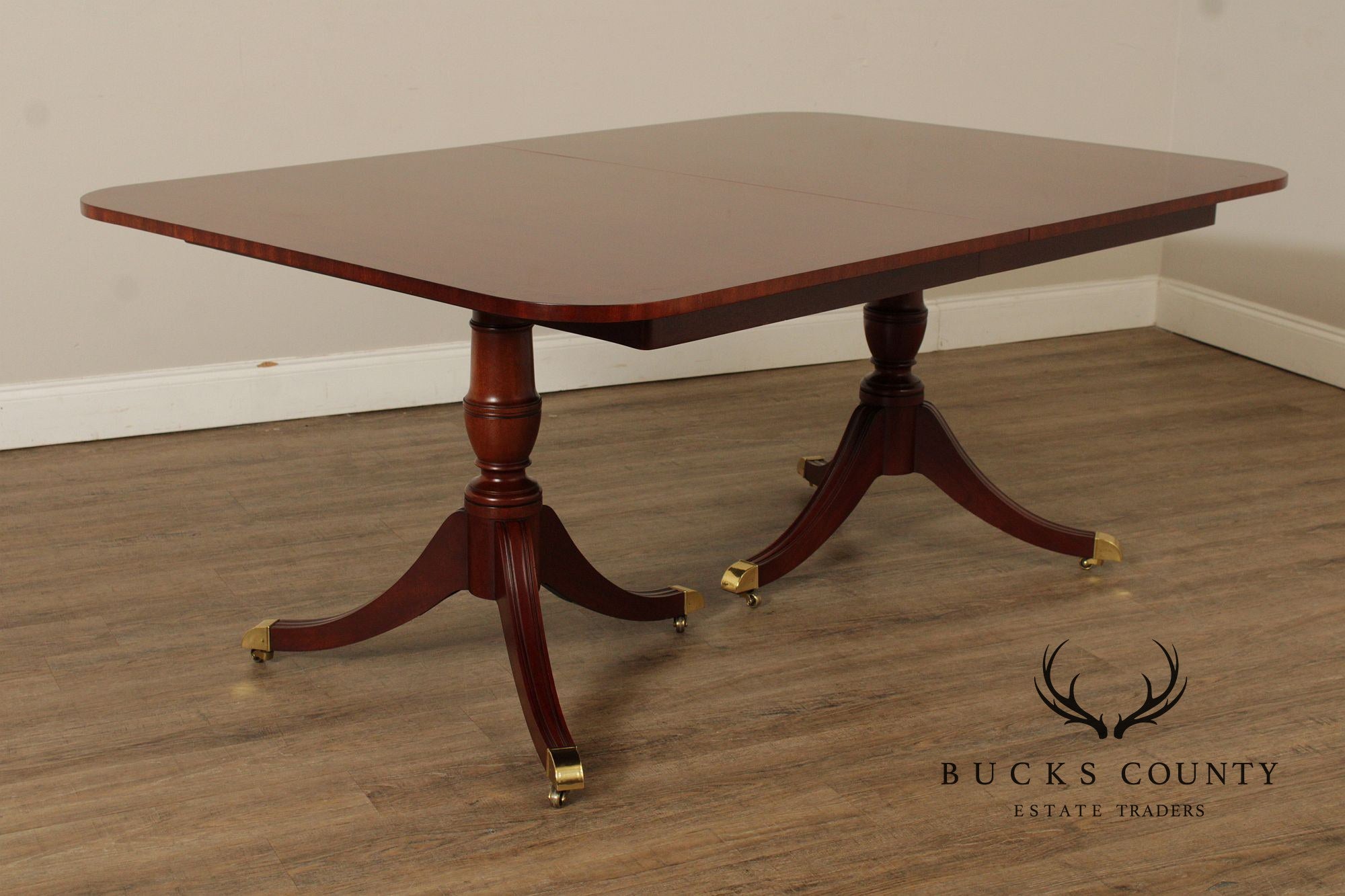 Kindel National Trust Double Pedestal Mahogany Expandable Dining Table
